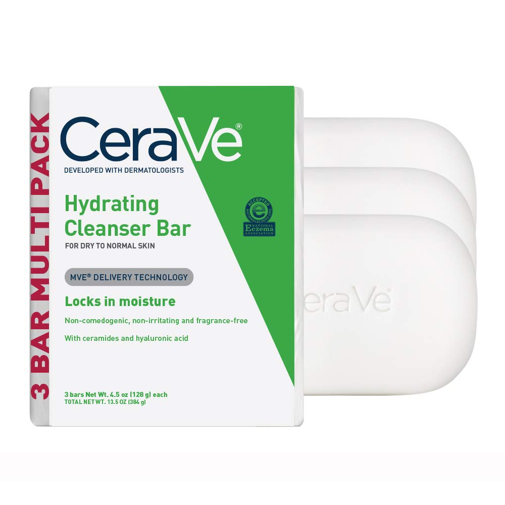 CeraVe Hydrating Cleanser Bar 4.5 oz (Pack of 3) — product image 1