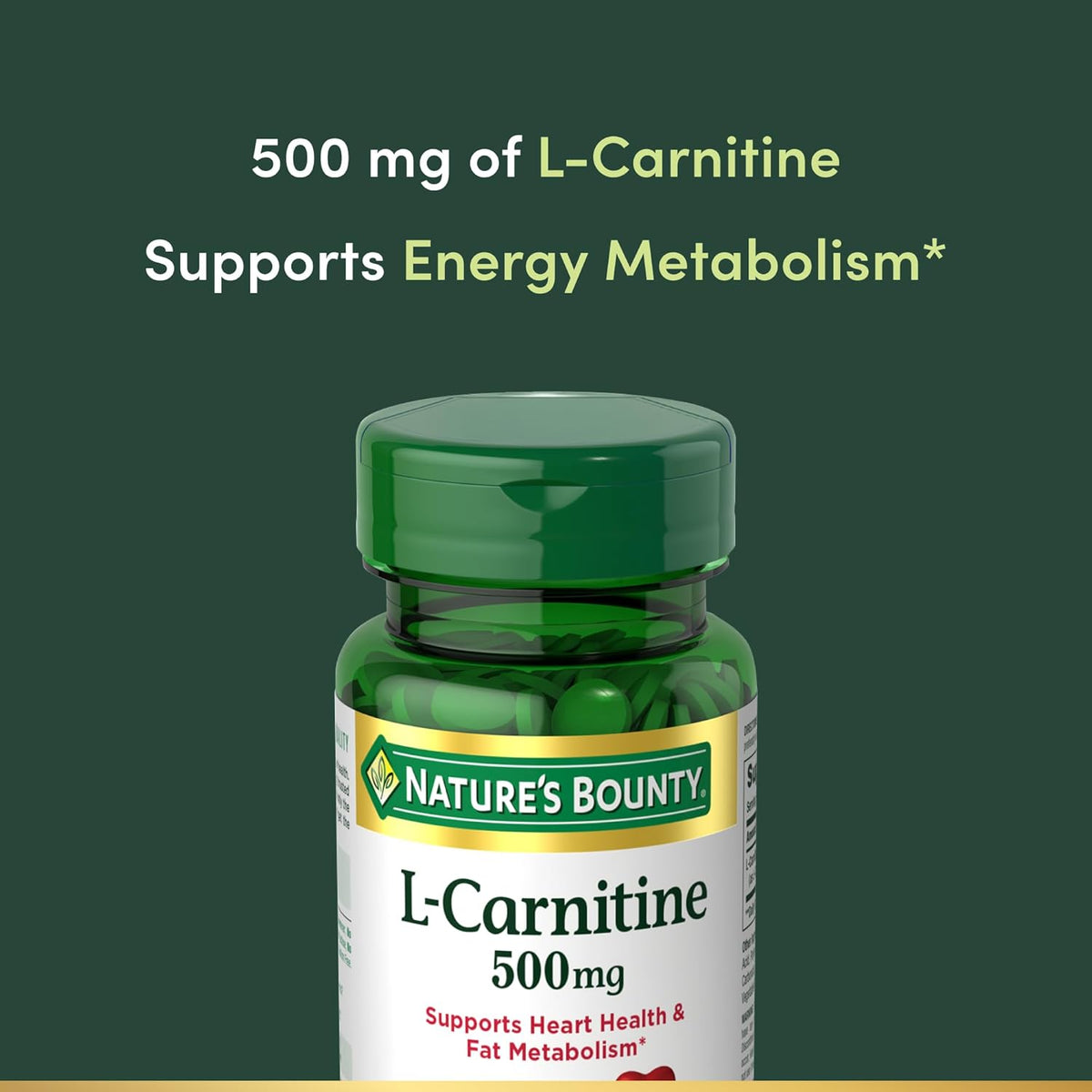 Nature's Bounty L-Carnitine 500 mg 30 Caplets — product image 4