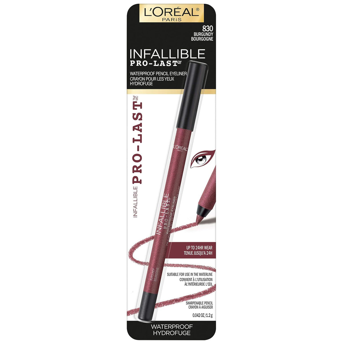 L'Oréal Paris Infallible Pro-Last Waterproof Pencil Eyeliner Burgundy 0.042 oz (1.2 g) — product image 2