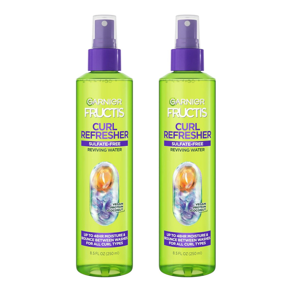 Garnier Fructis Curl Refresher Sulfate-Free Reviving Water Spray 8.5 fl oz (250 ml) (Pack of 2) — product image 1