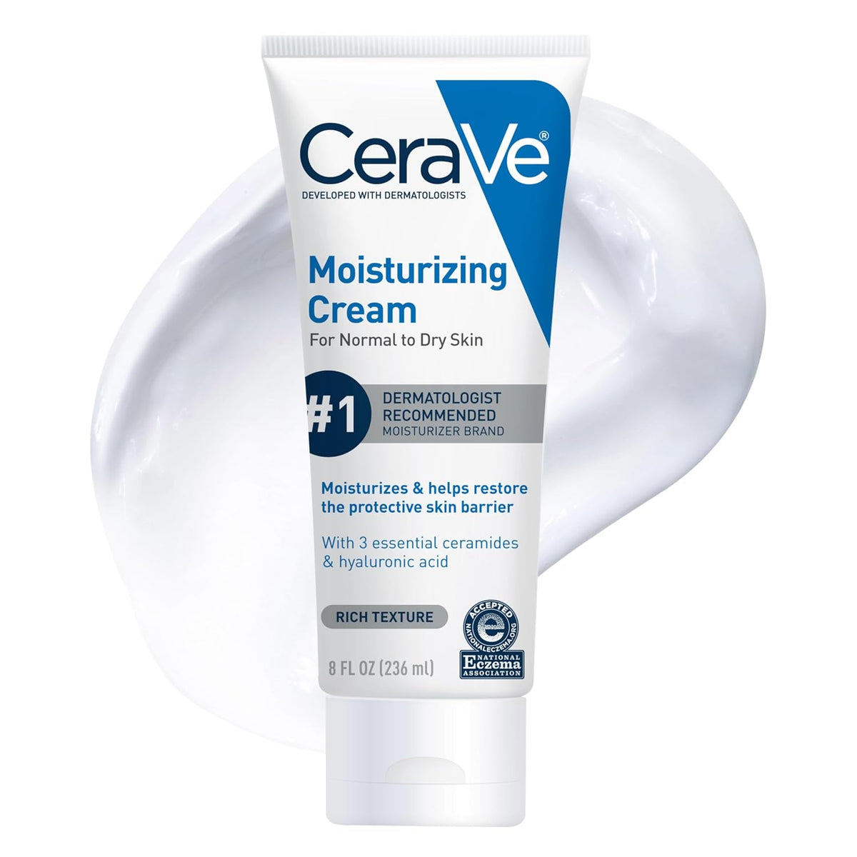 CeraVe Moisturizing Cream For Normal to Dry Skin 8 fl oz (236 ml) — product image 1