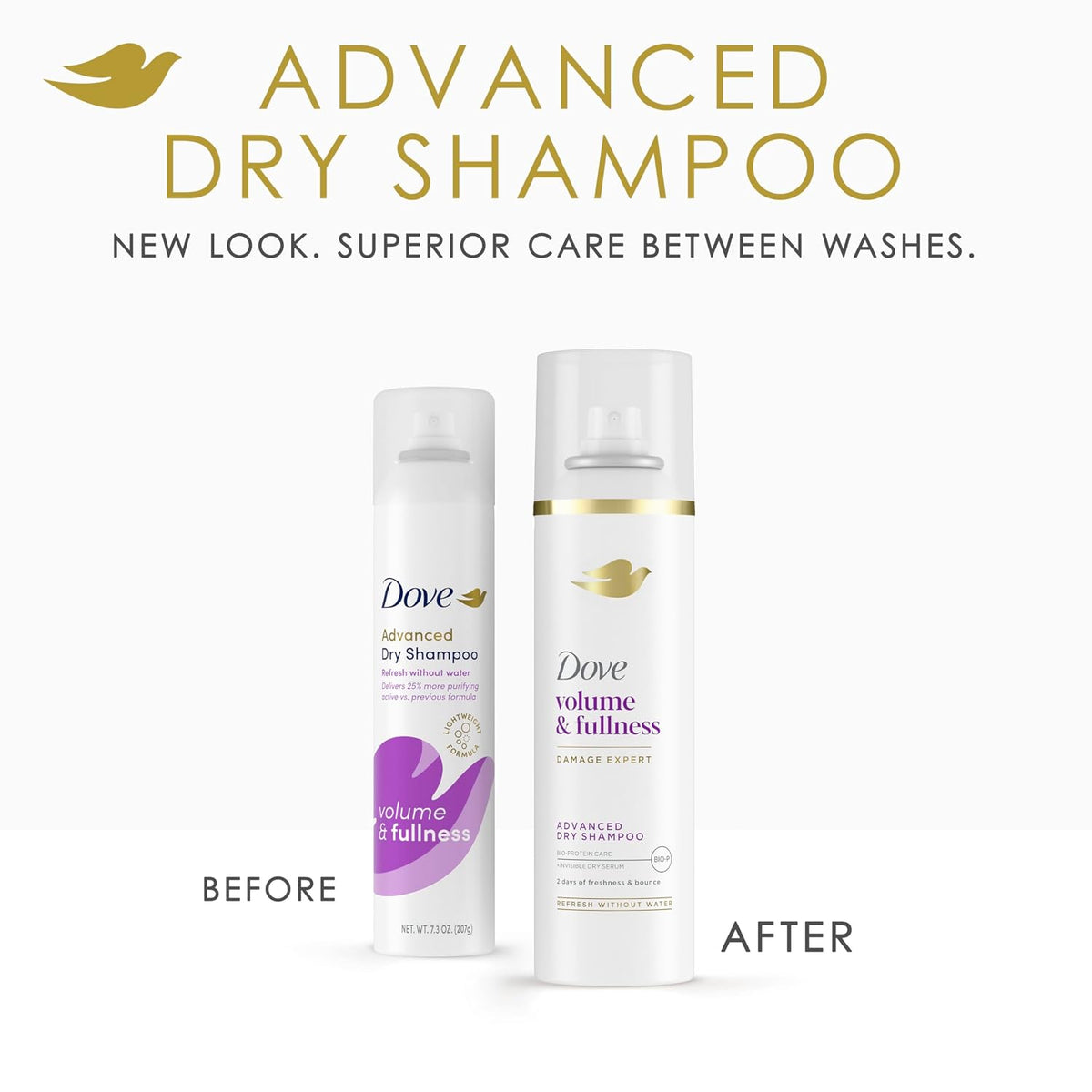 Dove Refresh + Care Volume & Fullness Dry Shampoo 5 oz (141g) (Pack of 2) — product image 2