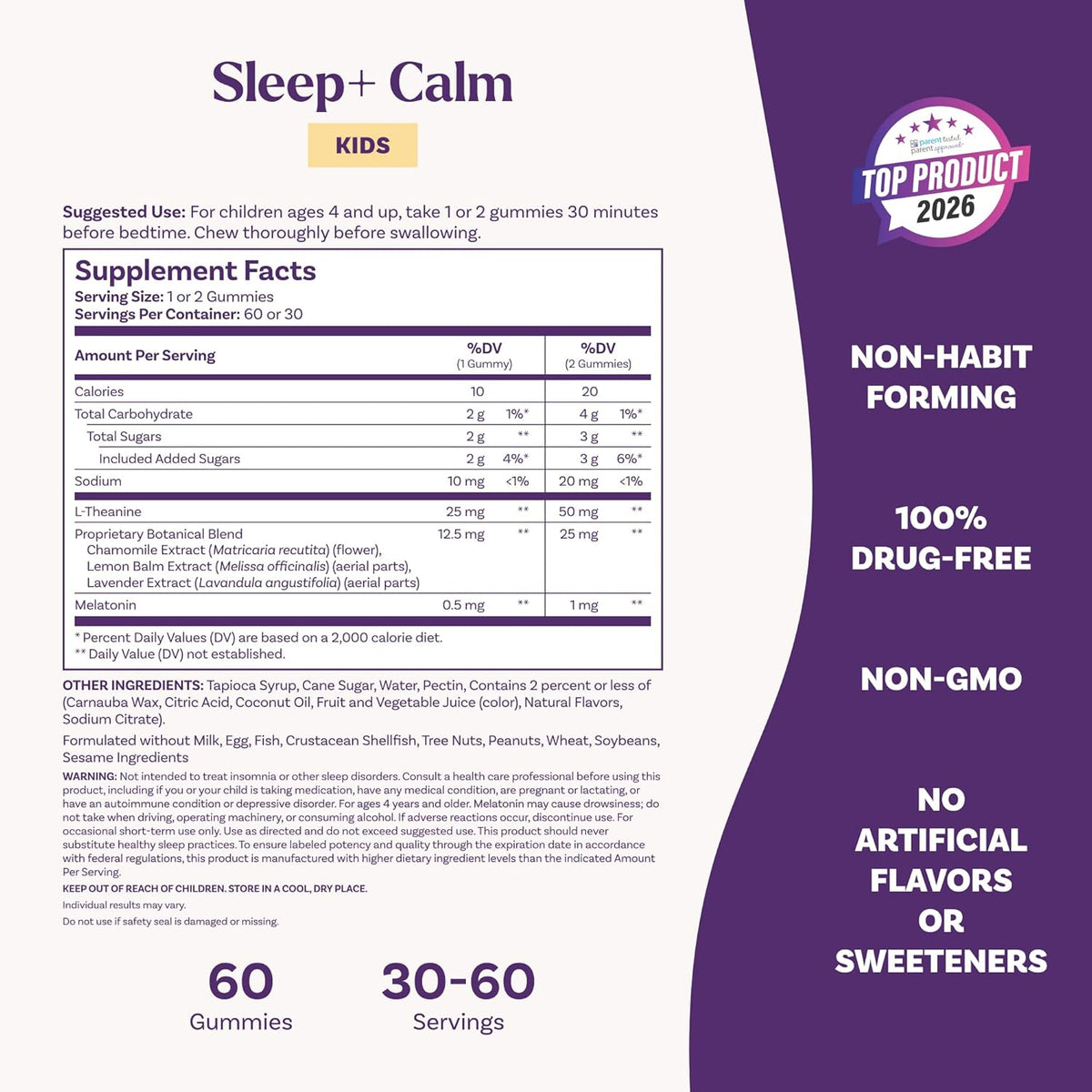 Natrol Kids Sleep+ Calm 0.5 mg 60 Gummies — product image 2