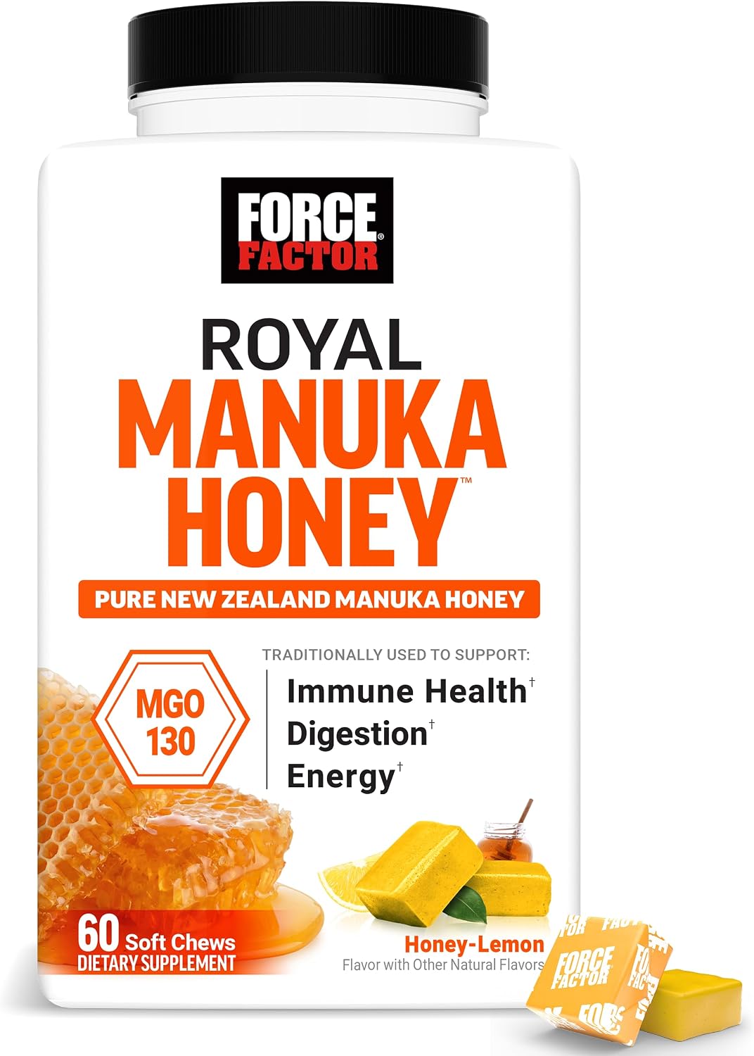 Force Factor Royal Manuka Honey 500 mg 60 Soft Chews — product image 1