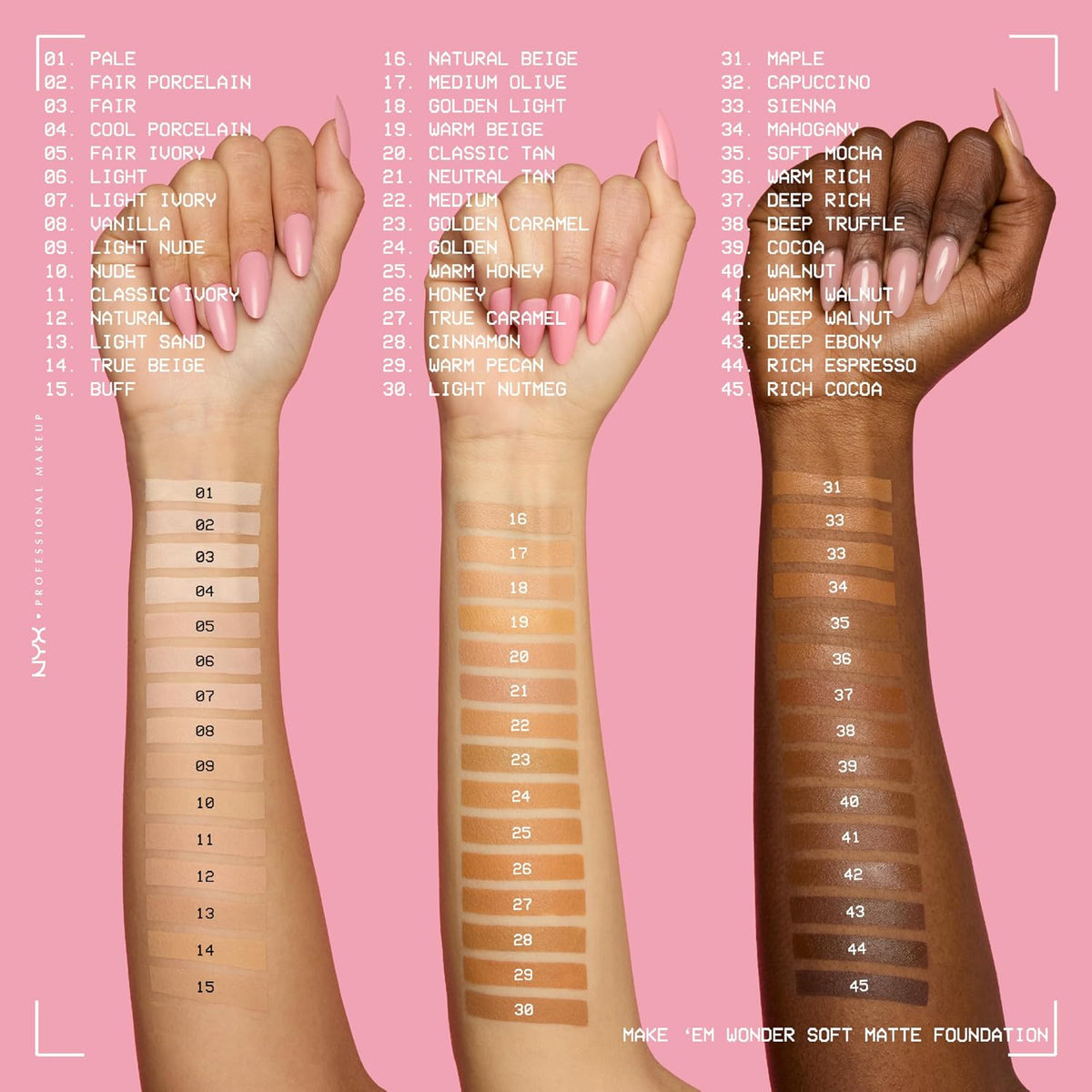 NYX PROFESSIONAL MAKEUP Make'em Wonder Soft Matte Buildable Foundation 1.01 fl oz (30 ml) — product image 2