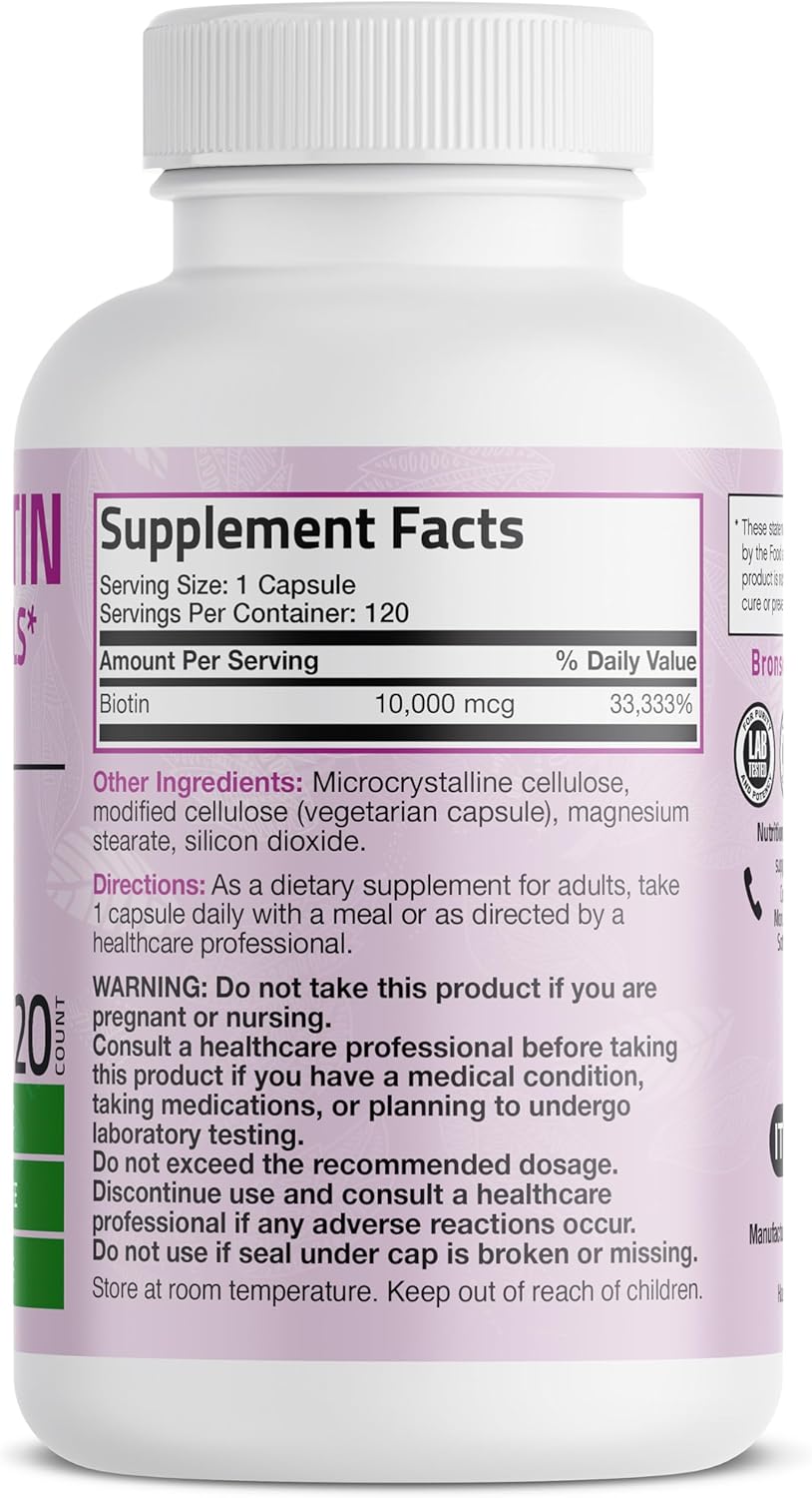biotin capsules hair skin nails daily routine supplement