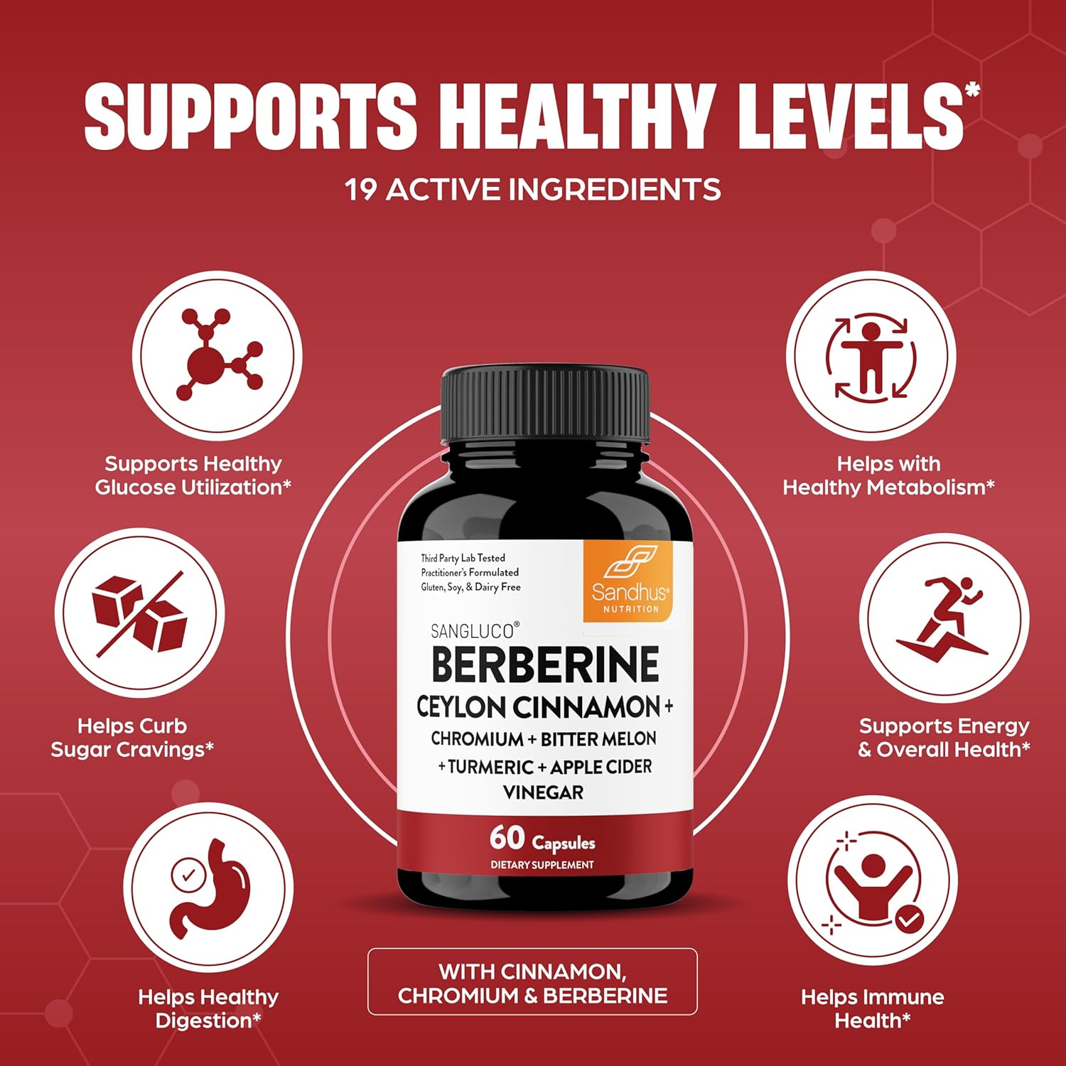 berberine botanical wellness capsules close up