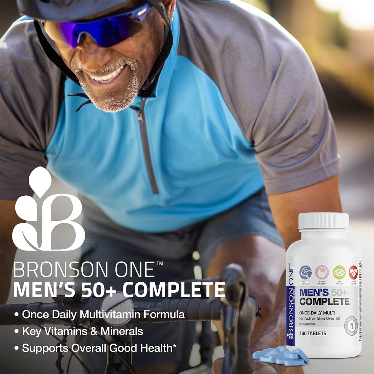 Bronson multivitamin 180 tablets front label