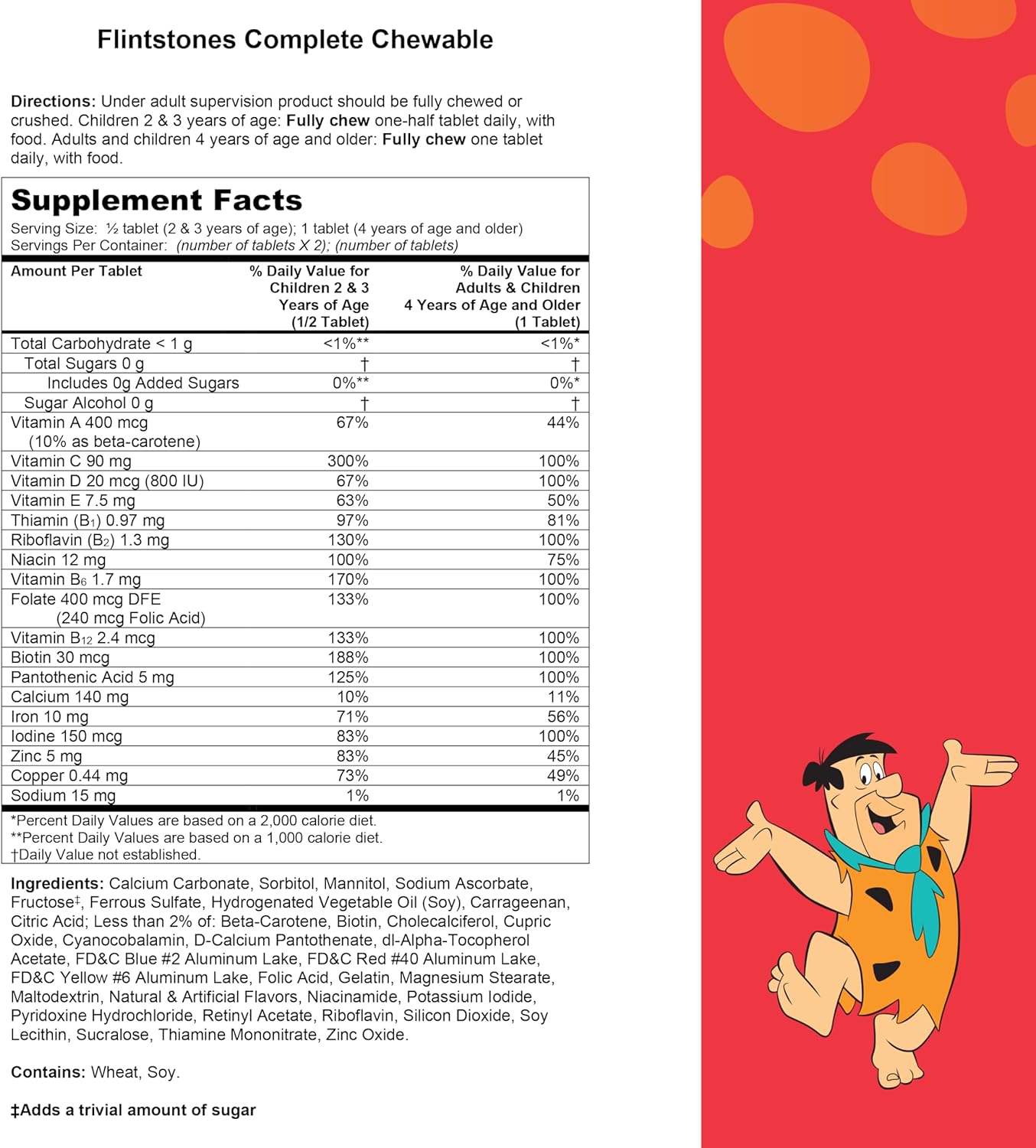 Chewable Flintstones Multivitamin Tablets for Immune Support
