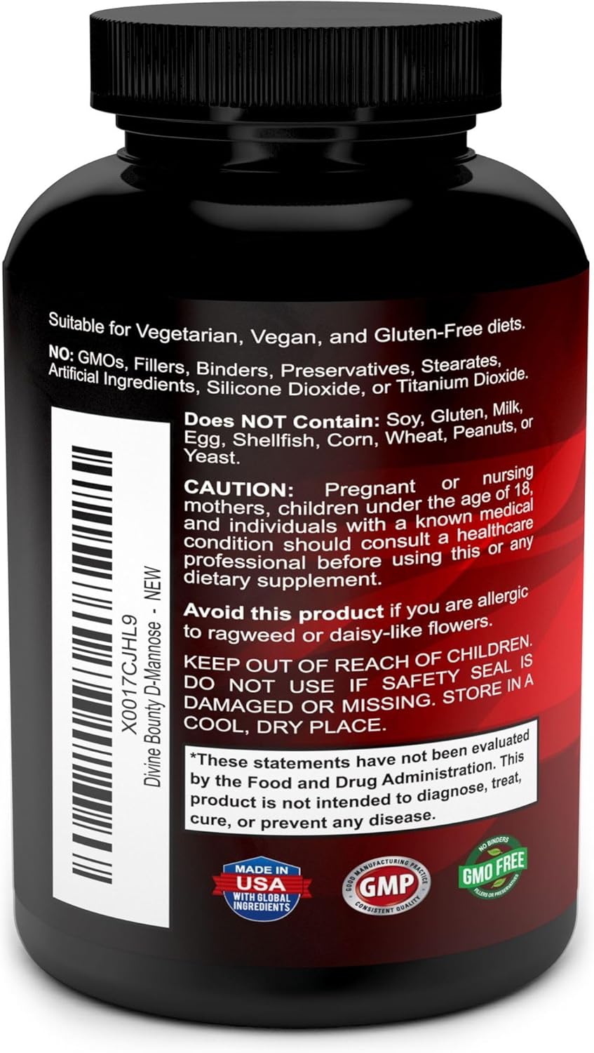 D-mannose capsules close up product