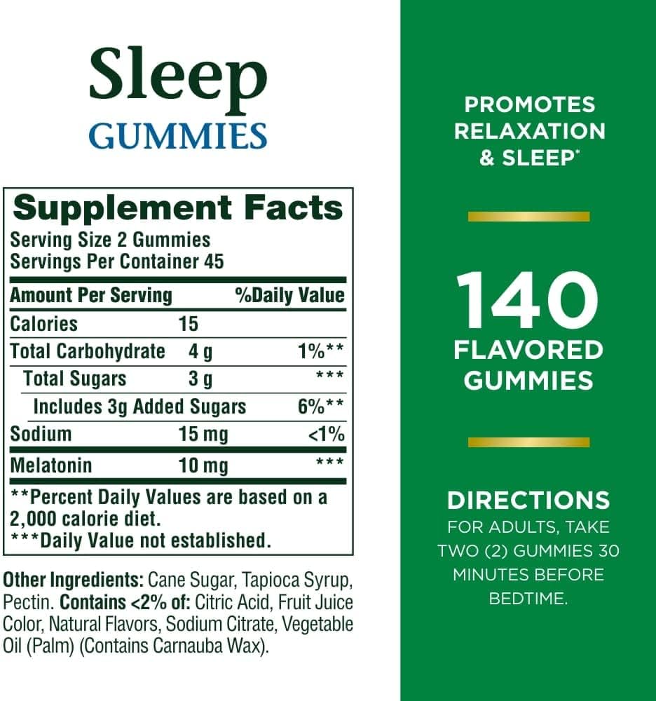 Drug‑Free Sleep Support Melatonin Gummies Vegetarian