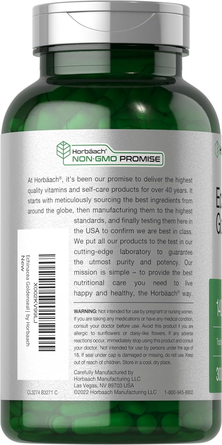 echinacea goldenseal herbal extract supplement capsules