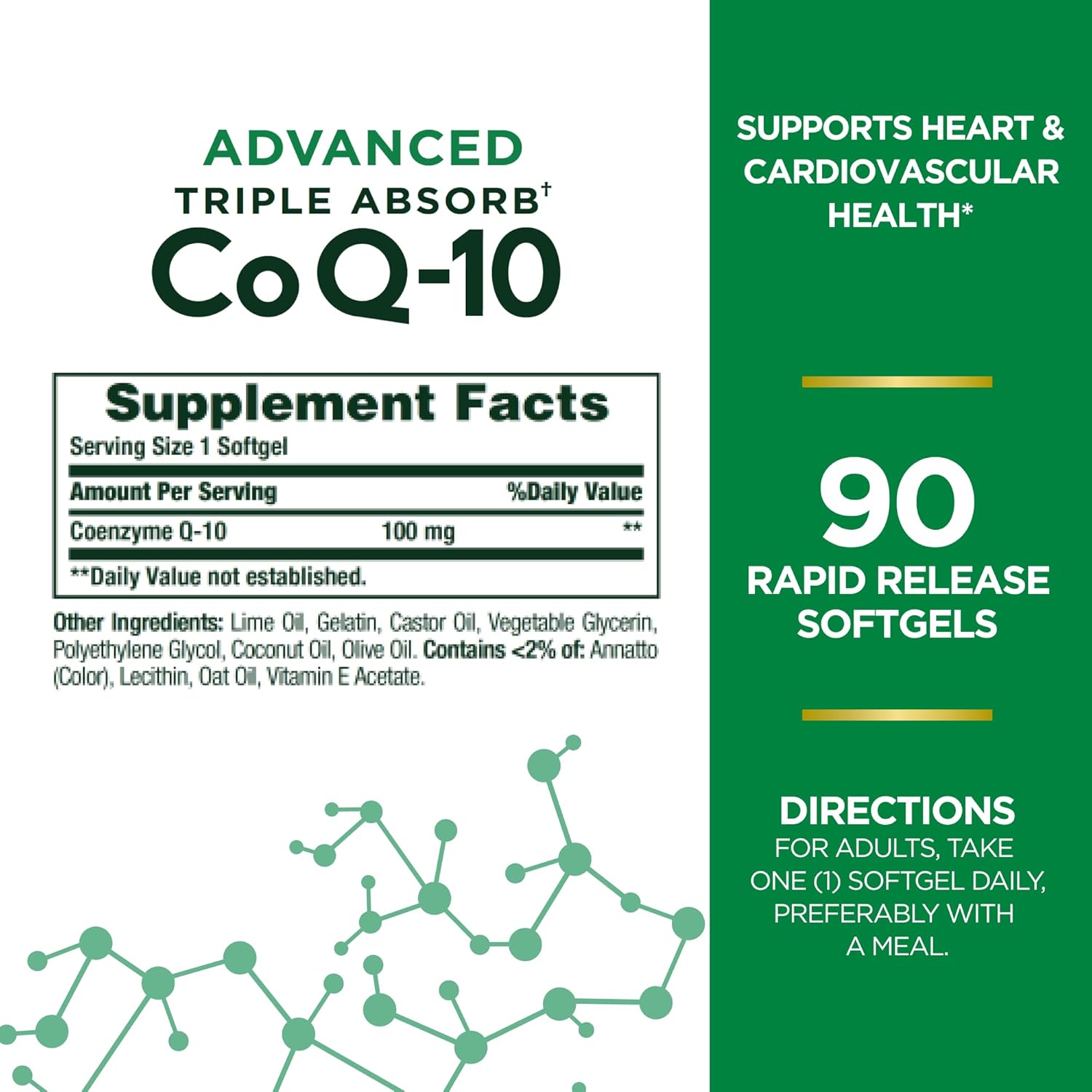 Coenzyme Q‑10 Heart Health Supplement with Enhanced Absorption