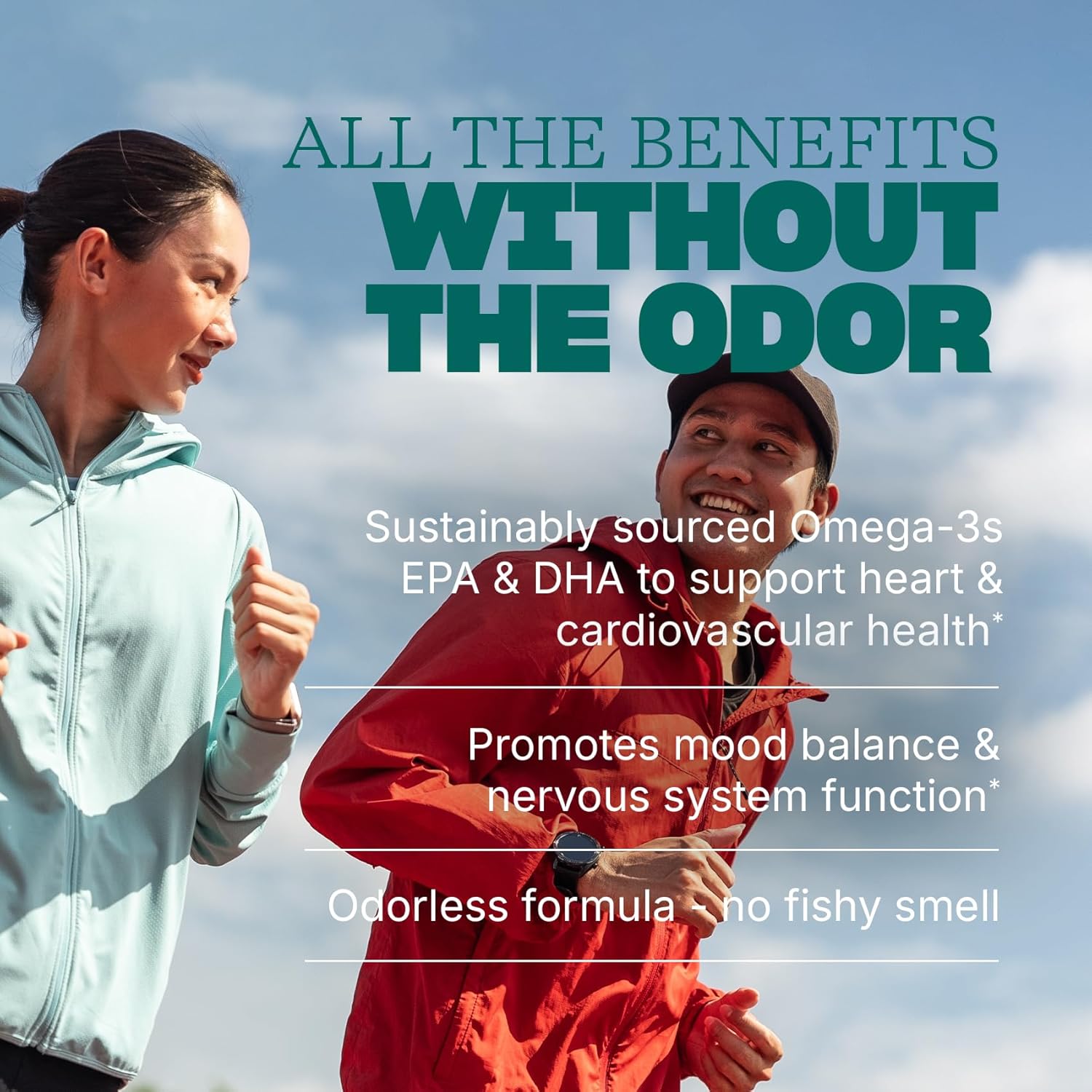 odorless omega 3 softgels close up product