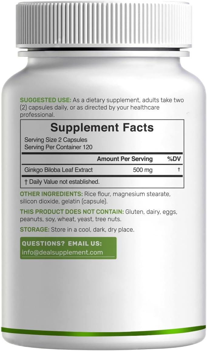 botanical ginkgo biloba capsules extra strength product