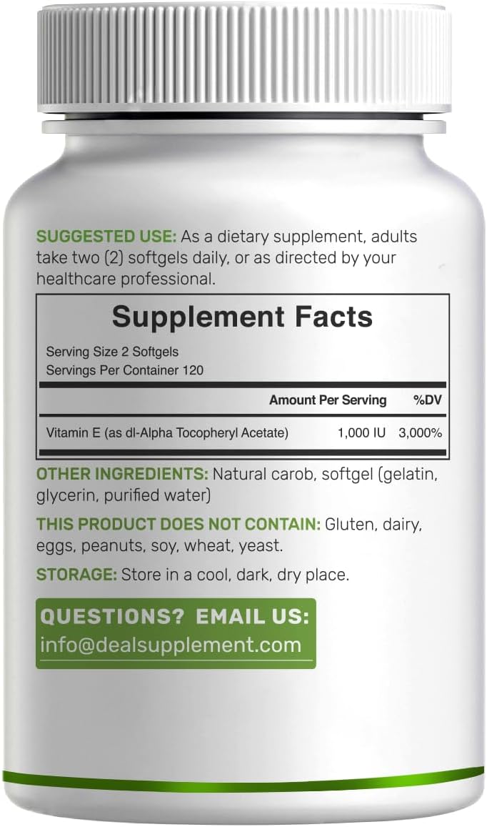 extra strength vitamin E softgel capsules product