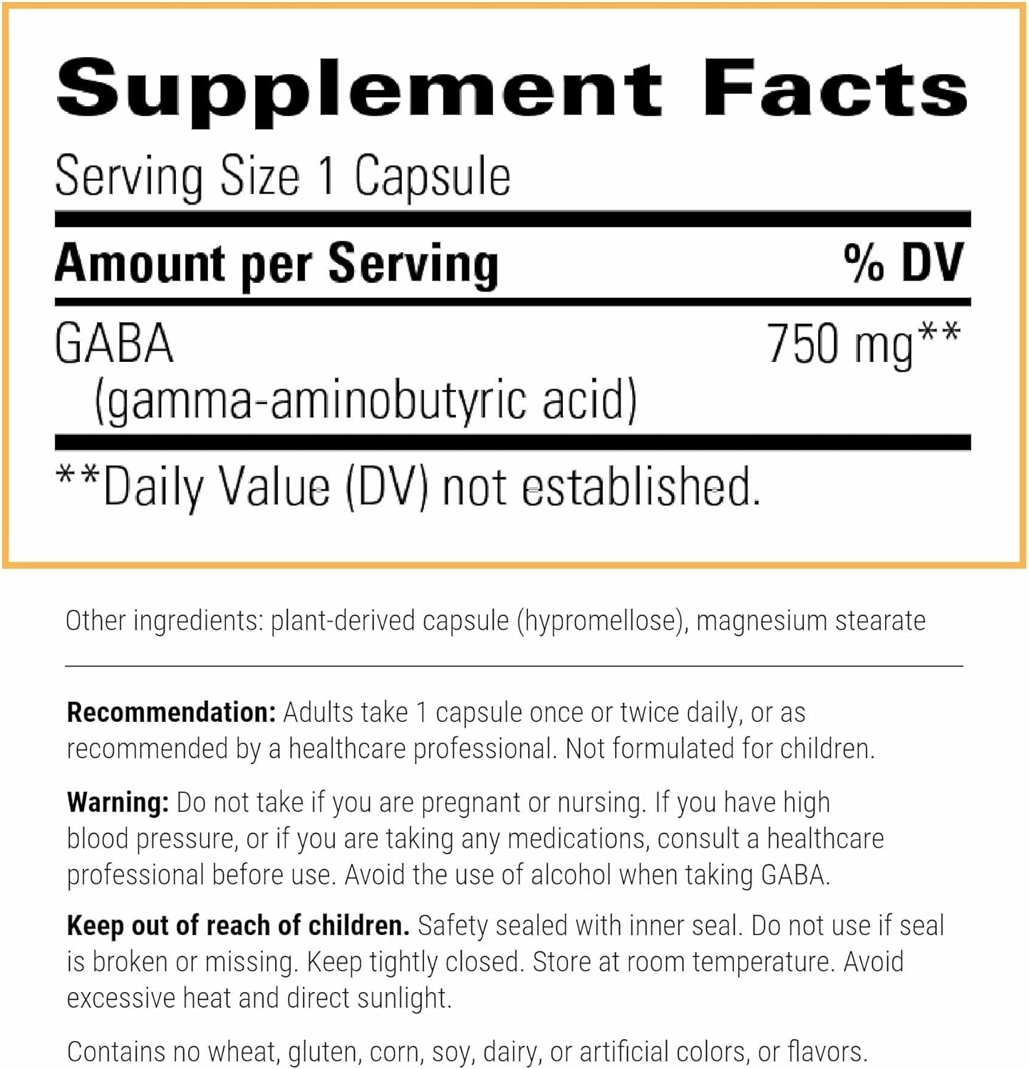 GABA supplement capsules Integrative Therapeutics
