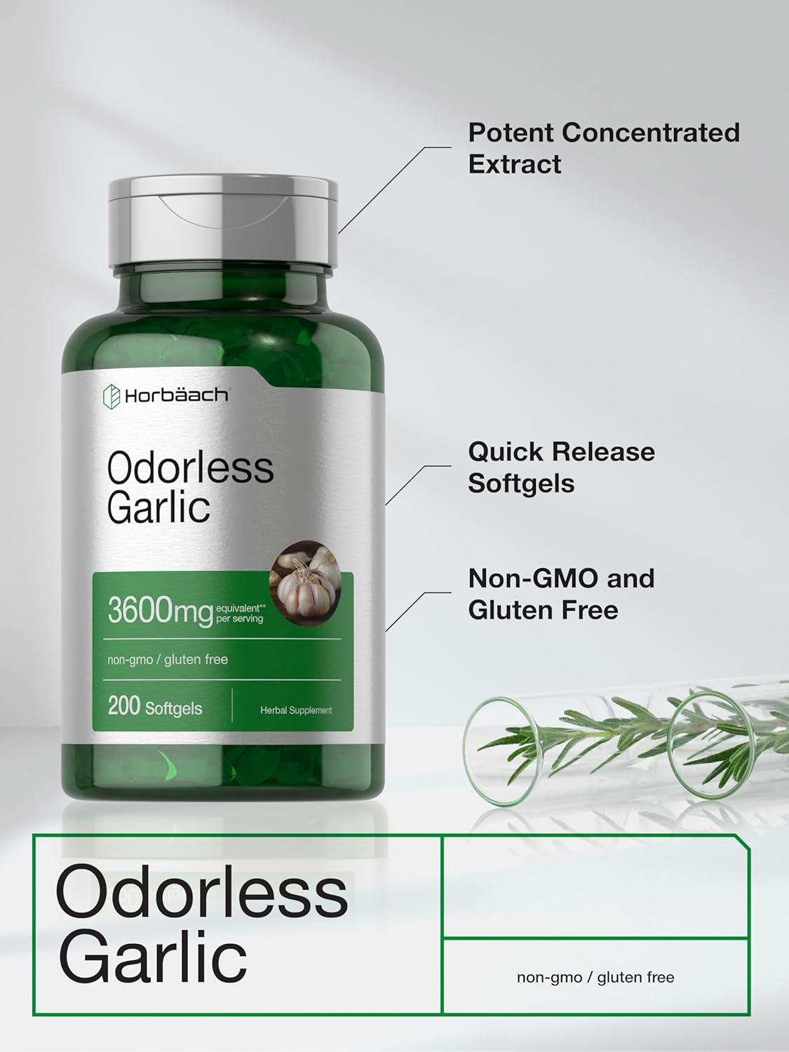 garlic softgels close up product