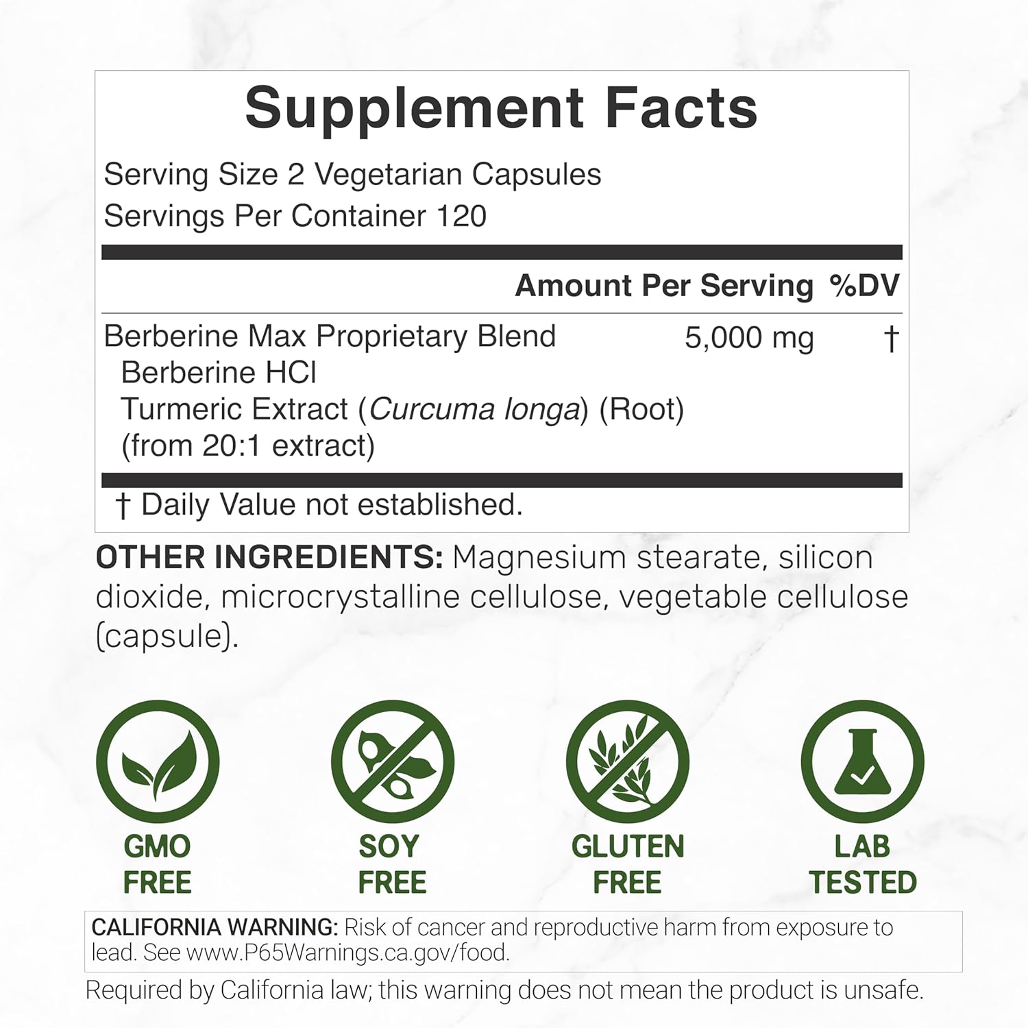 herbal berberine capsules close up product