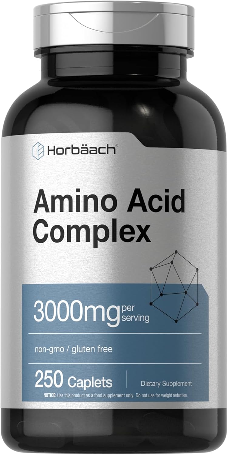 Horbaach amino acid complex 3000mg 250 caplets bottle