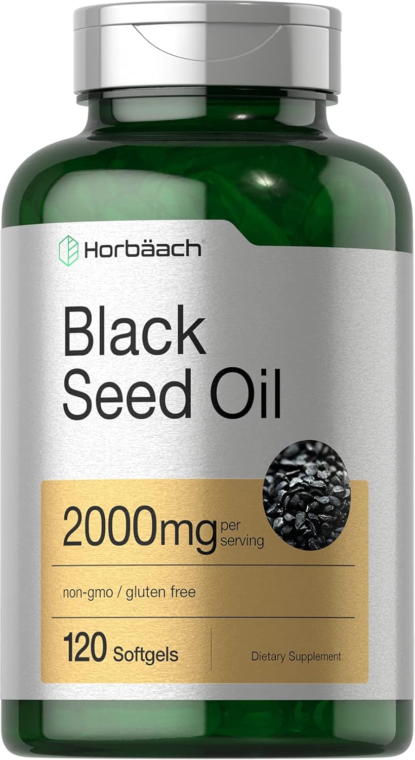 Horbaach black seed oil 2000mg softgels 120 count bottle