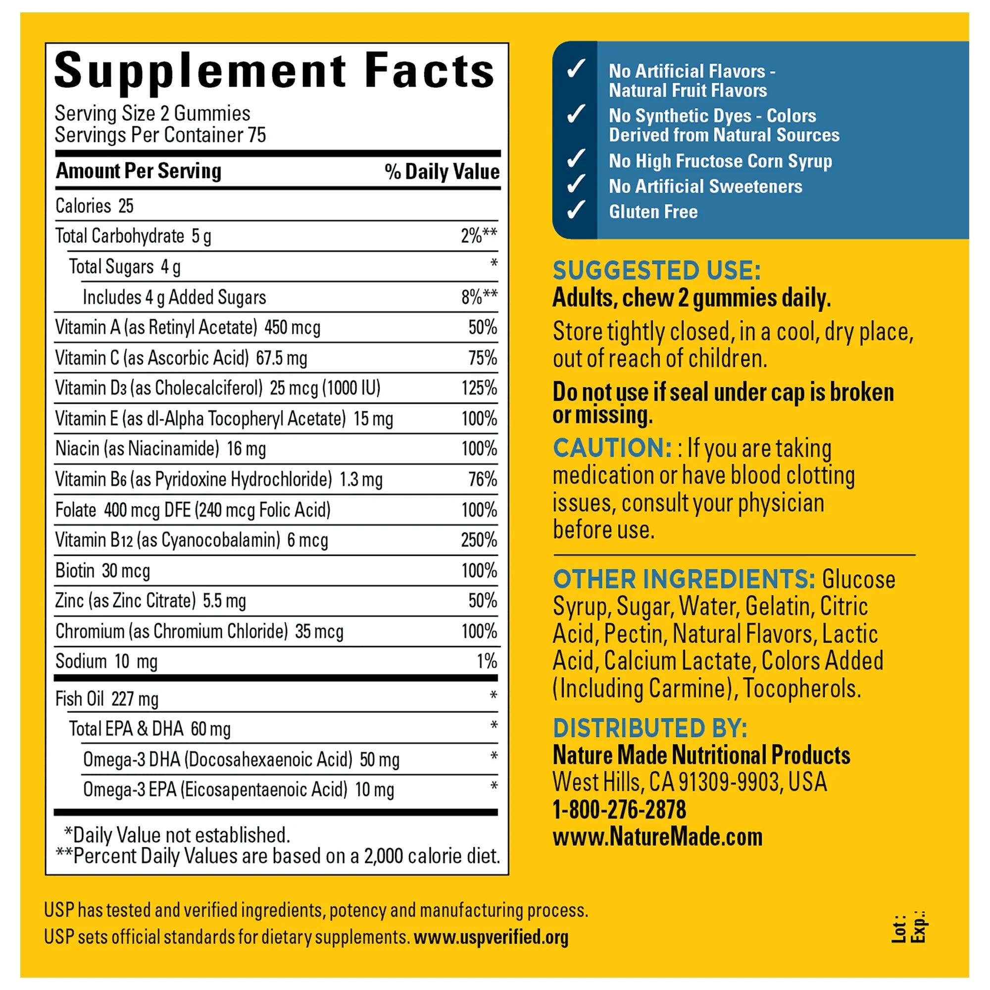 Men’s Daily Multivitamin Supplement with Omega-3