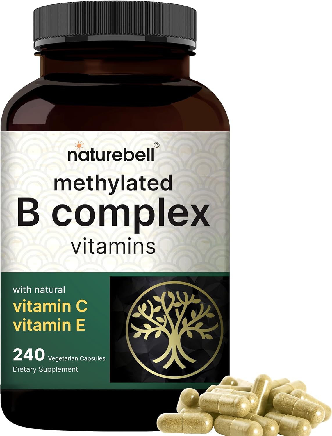 methylated vitamin B complex capsules bottle 120 count