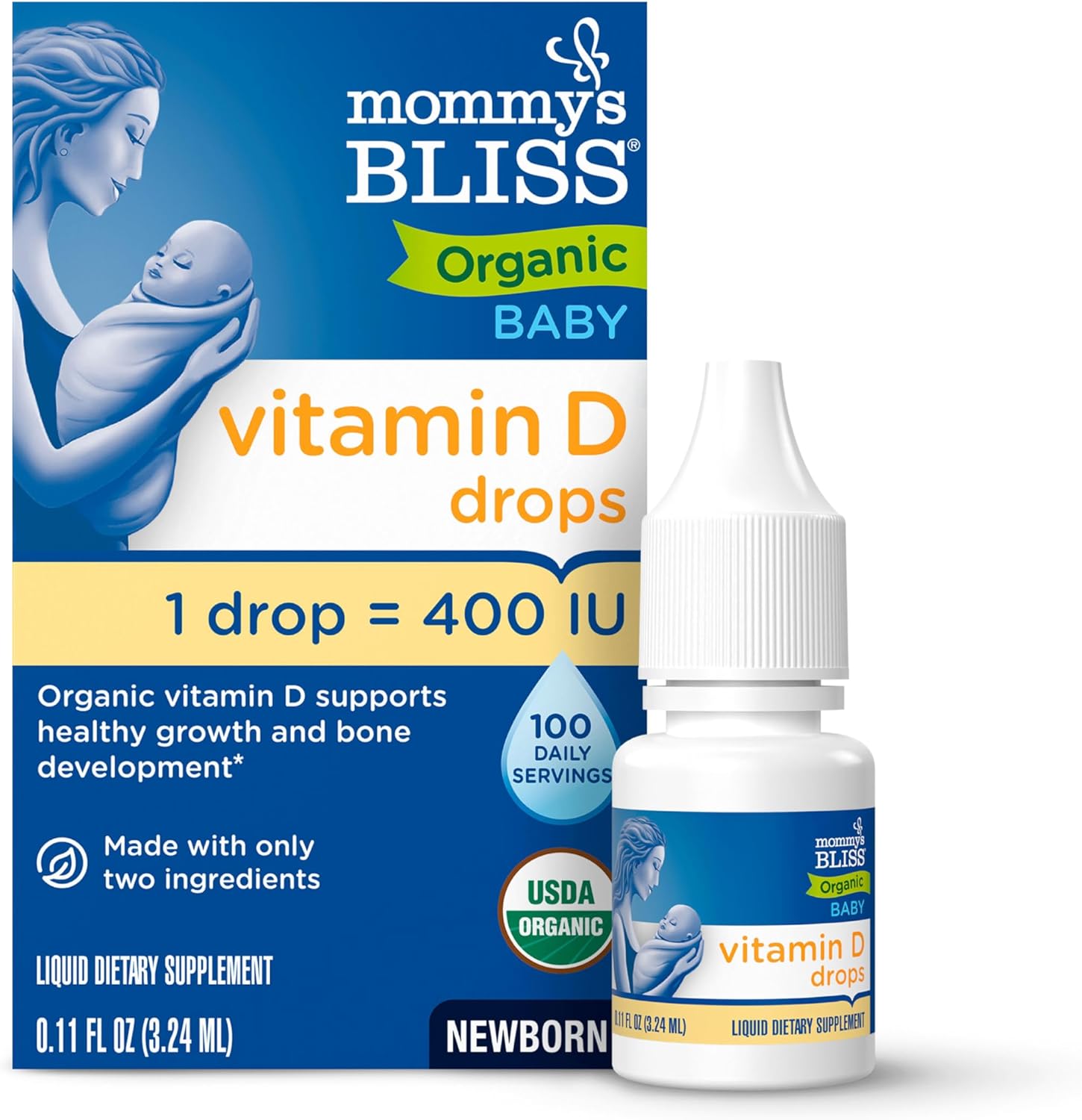 Mommy’s Bliss organic vitamin D drops 0.11 fl oz bottle