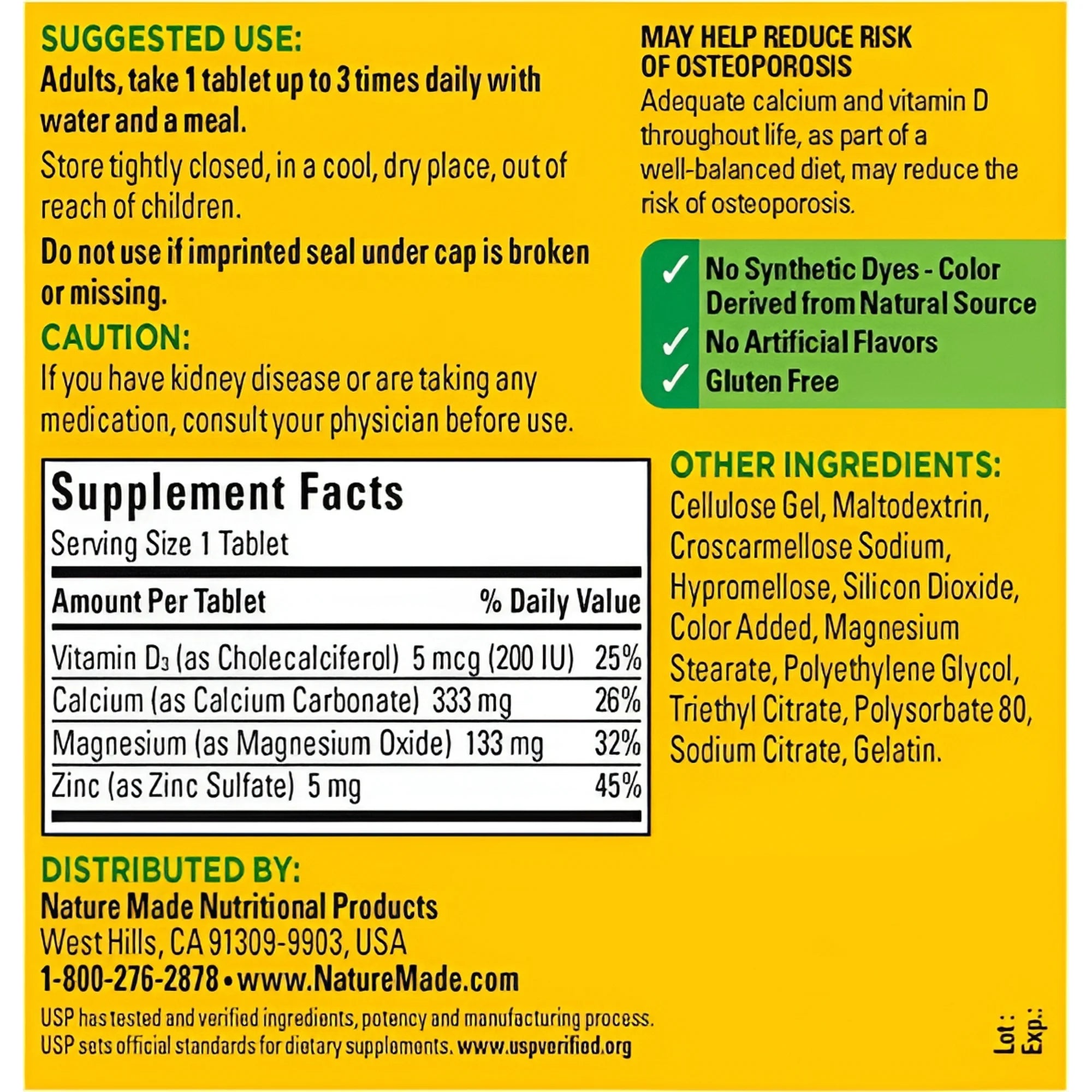 Nature Made Multimineral Supplement Tablets Close-up