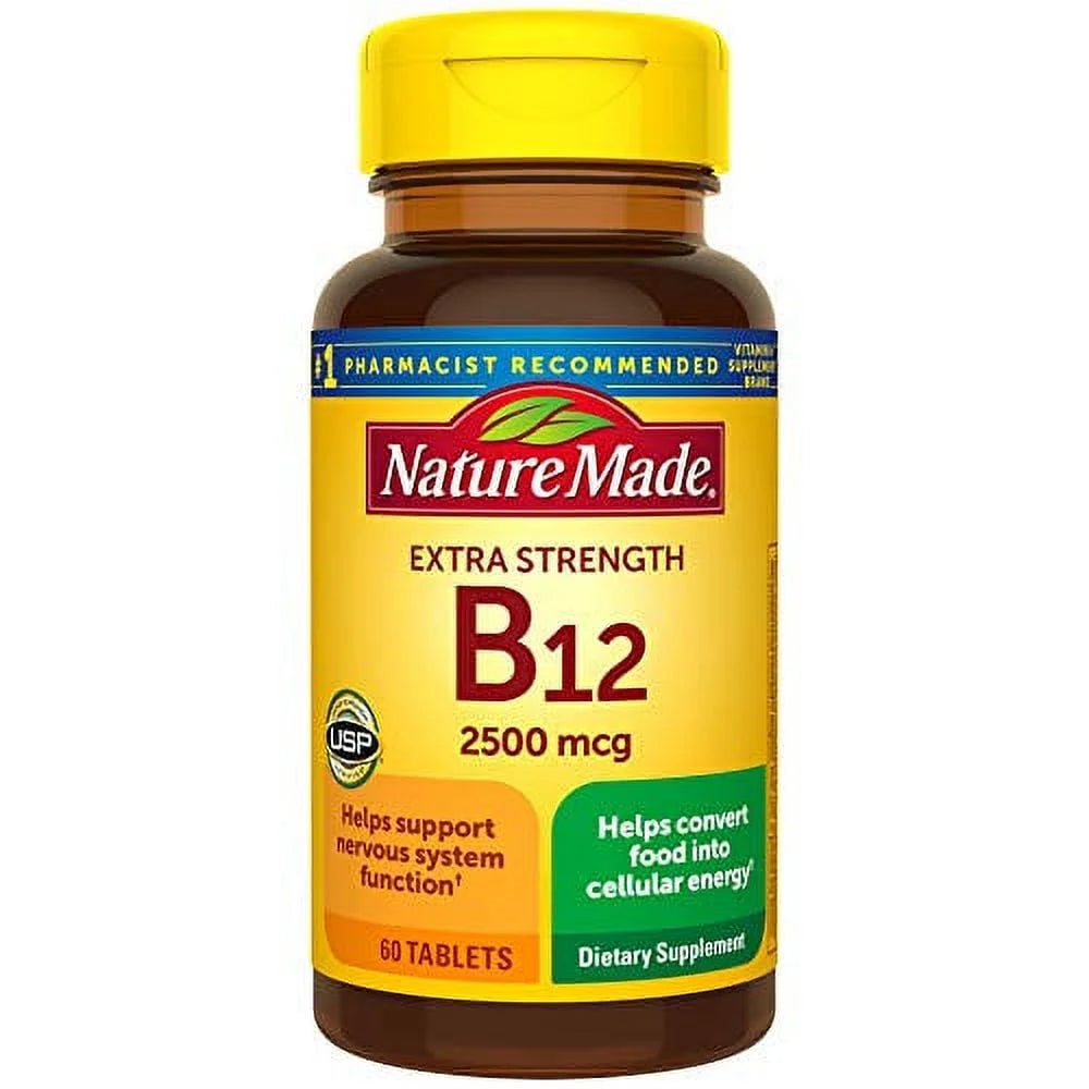 Nature Made Vitamin B12 2500 mcg energy support supplement bottle