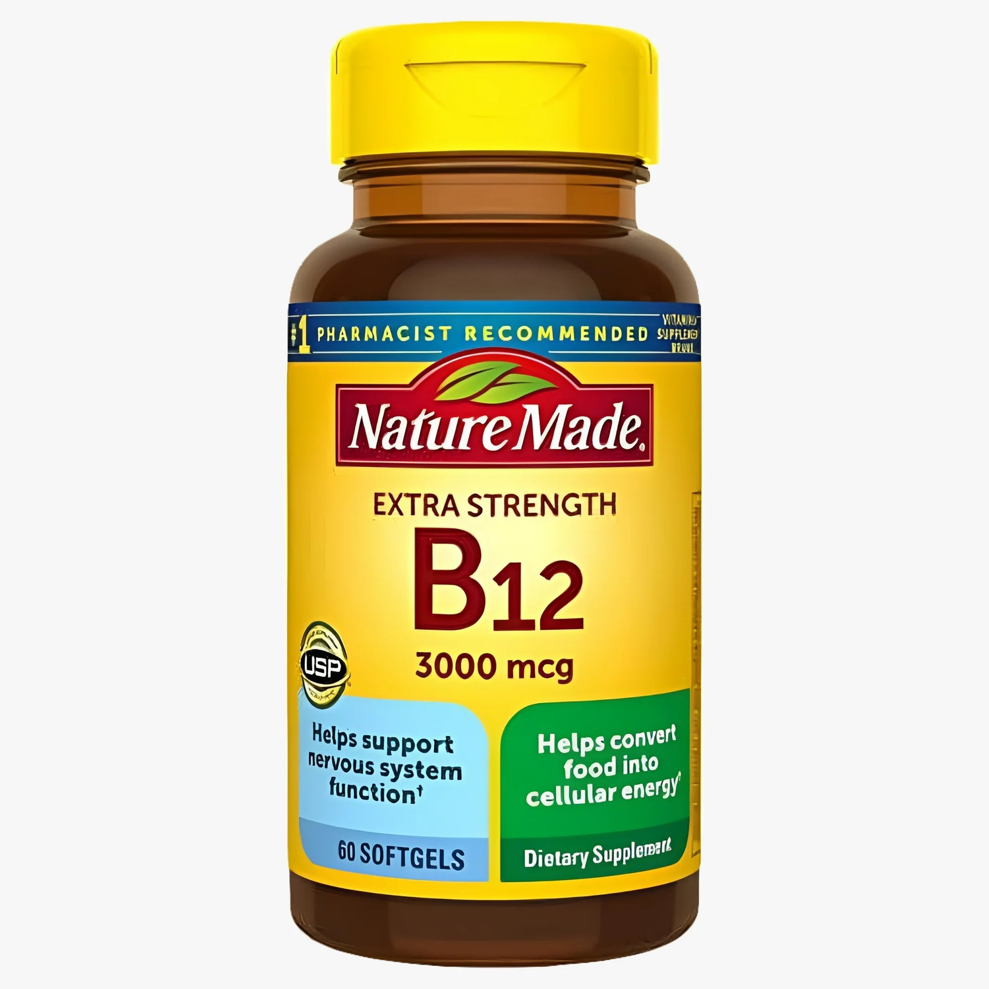 Nature Made Vitamin B12 3000 mcg extra strength bottle front