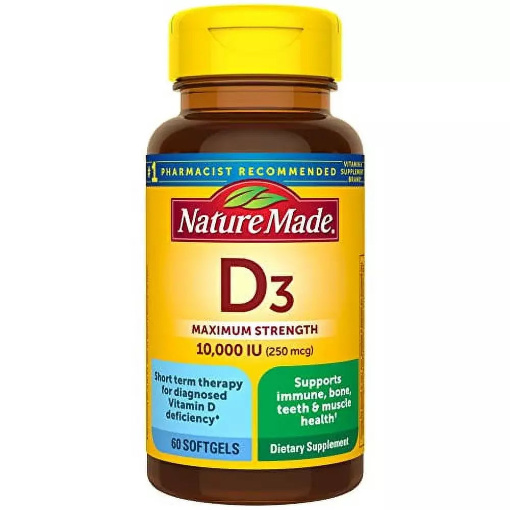 Nature Made Vitamin D3 10000 IU bottle front view