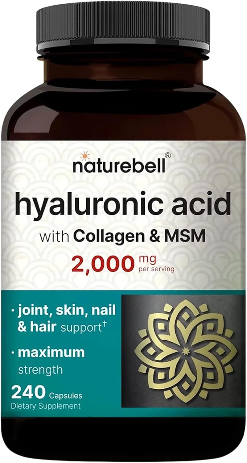NatureBell hyaluronic acid collagen MSM capsules bottle