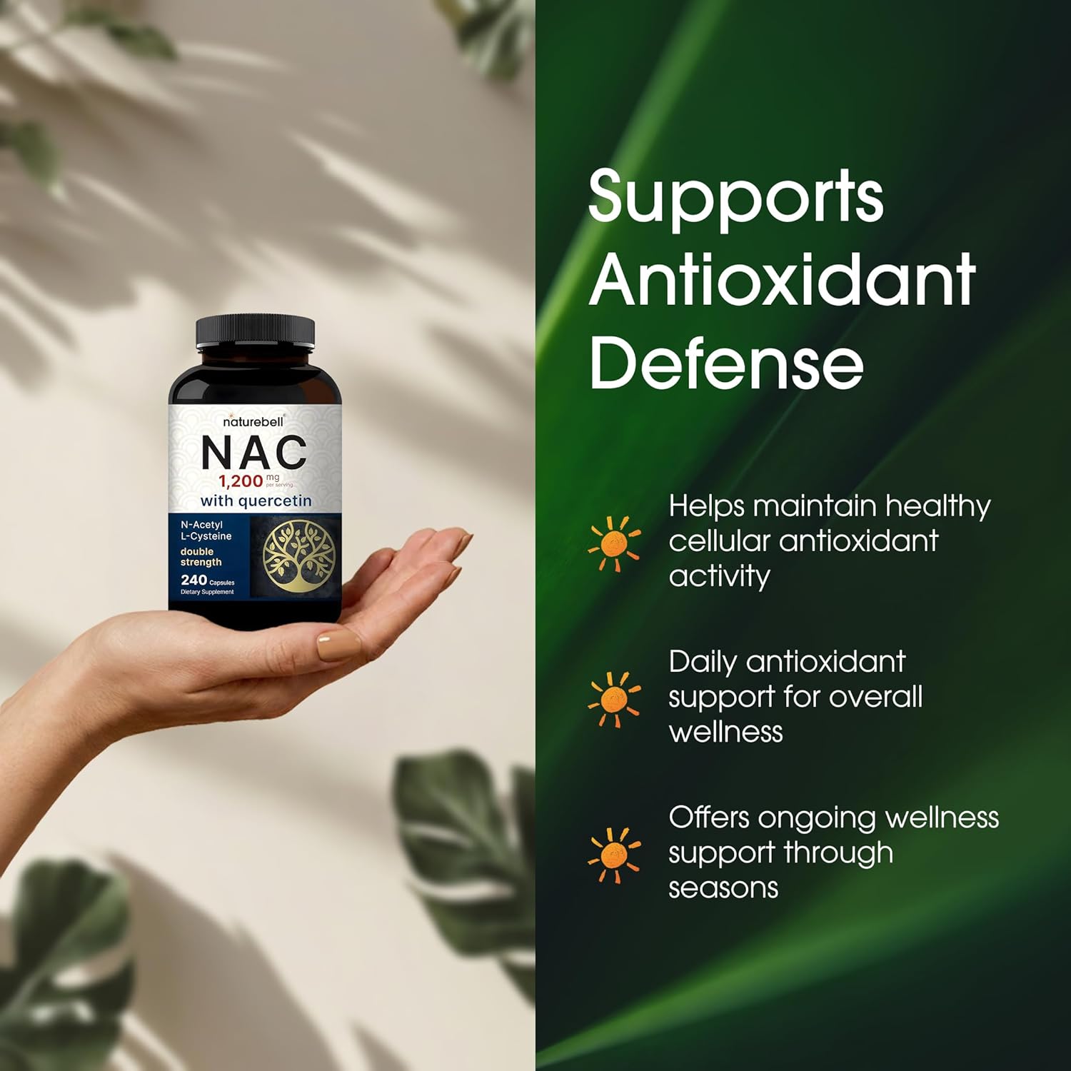 NatureBell NAC capsules front label bottle
