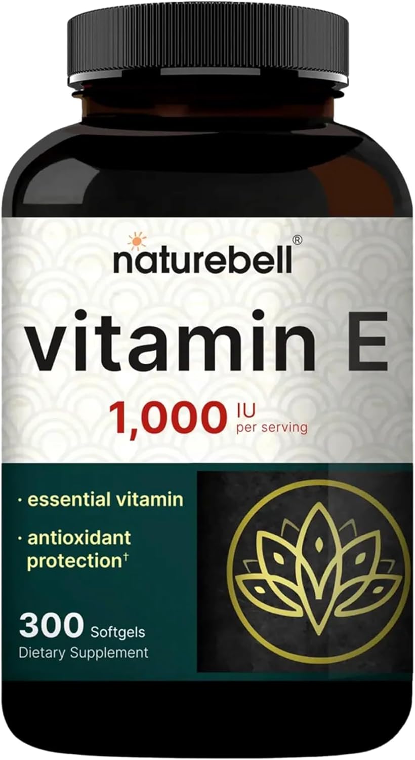 NatureBell vitamin E 1000 IU softgels bottle 300 count