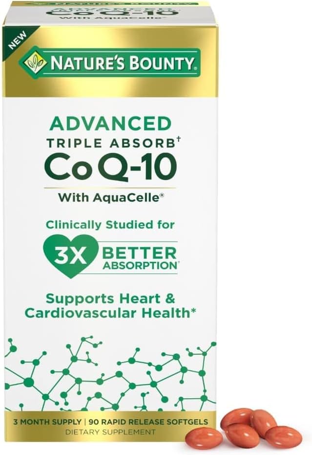 Nature’s Bounty Triple Absorb Co Q‑10 100 mg Softgels 90 Count