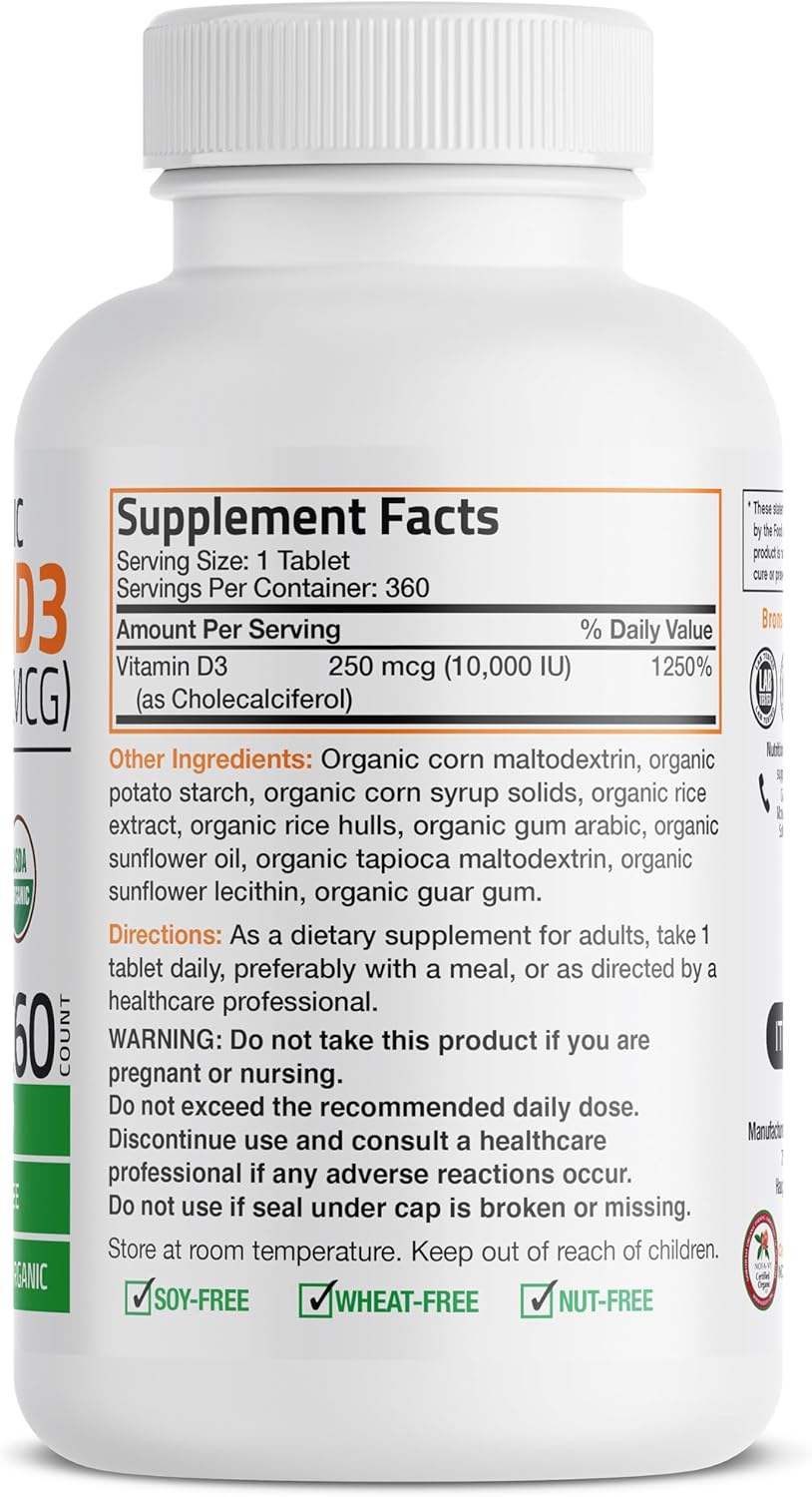 bronson vitamin d3 immune bone support tablets