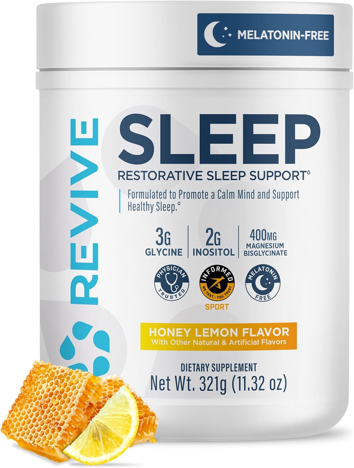 Revive magnesium glycinate l theanine capsules bottle