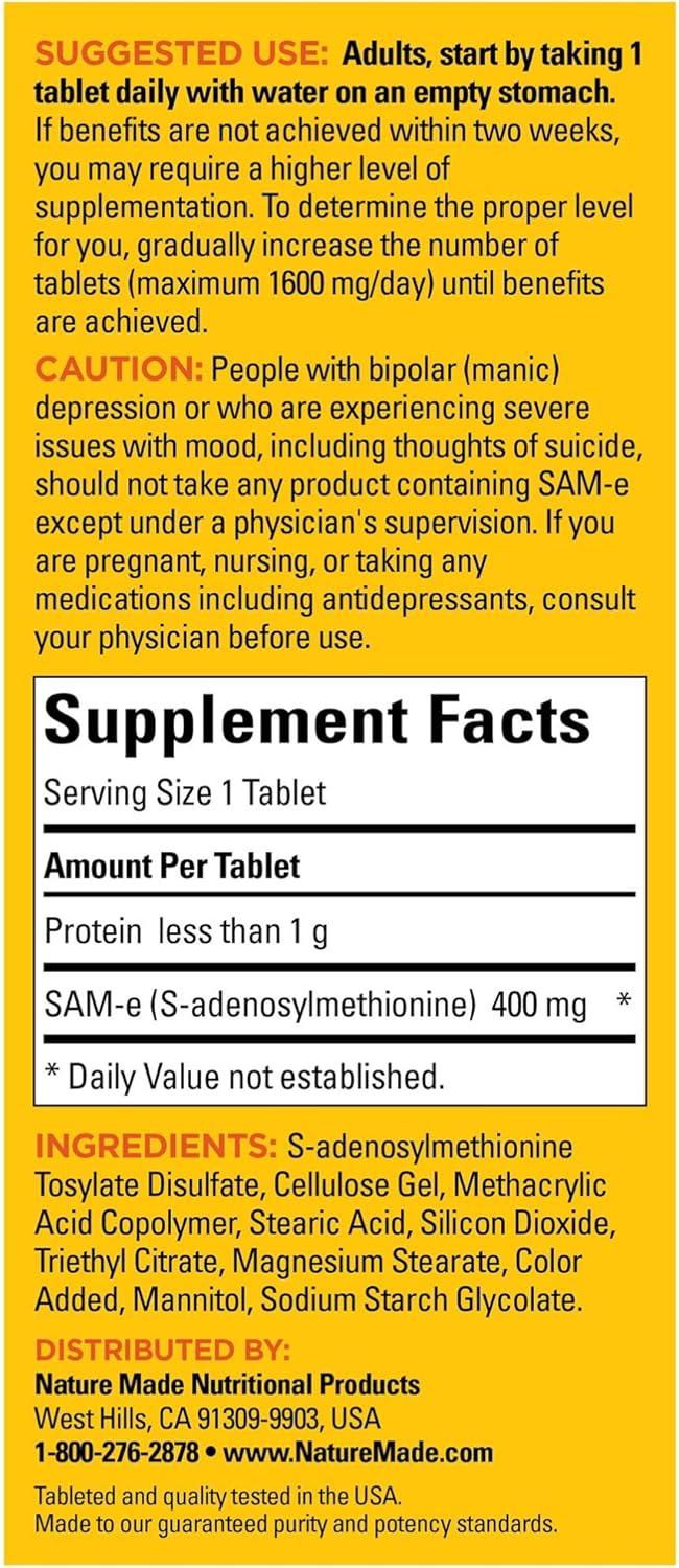 sam e coated tablets daily wellness routine supplement