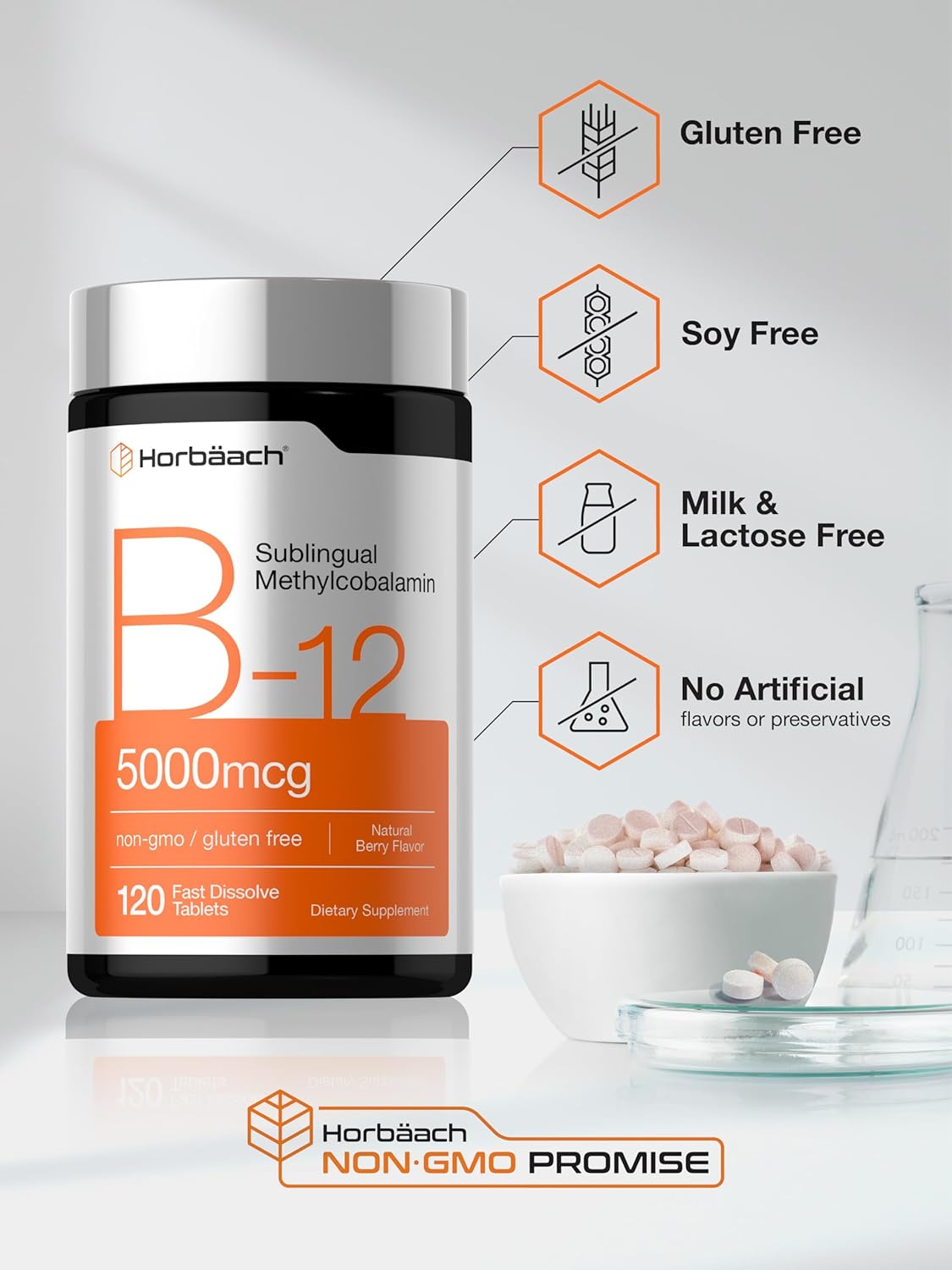 B12 fast dissolve tablets close up product