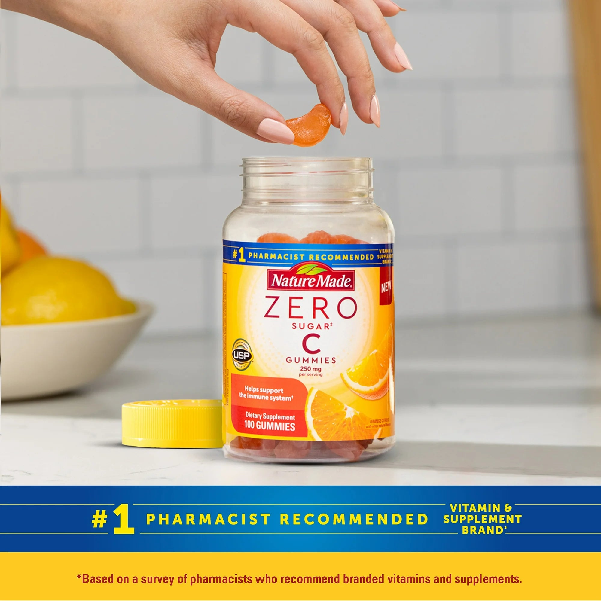 Sugar-free Vitamin C gummies for immune support