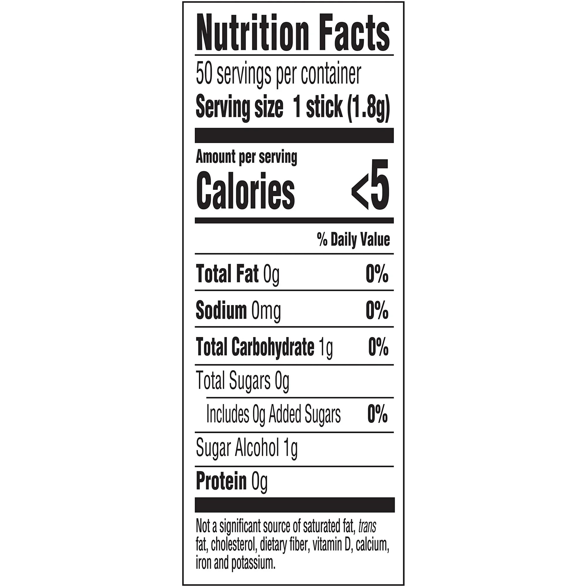 Unwrapped sugar free gum with xylitol for fresh breath