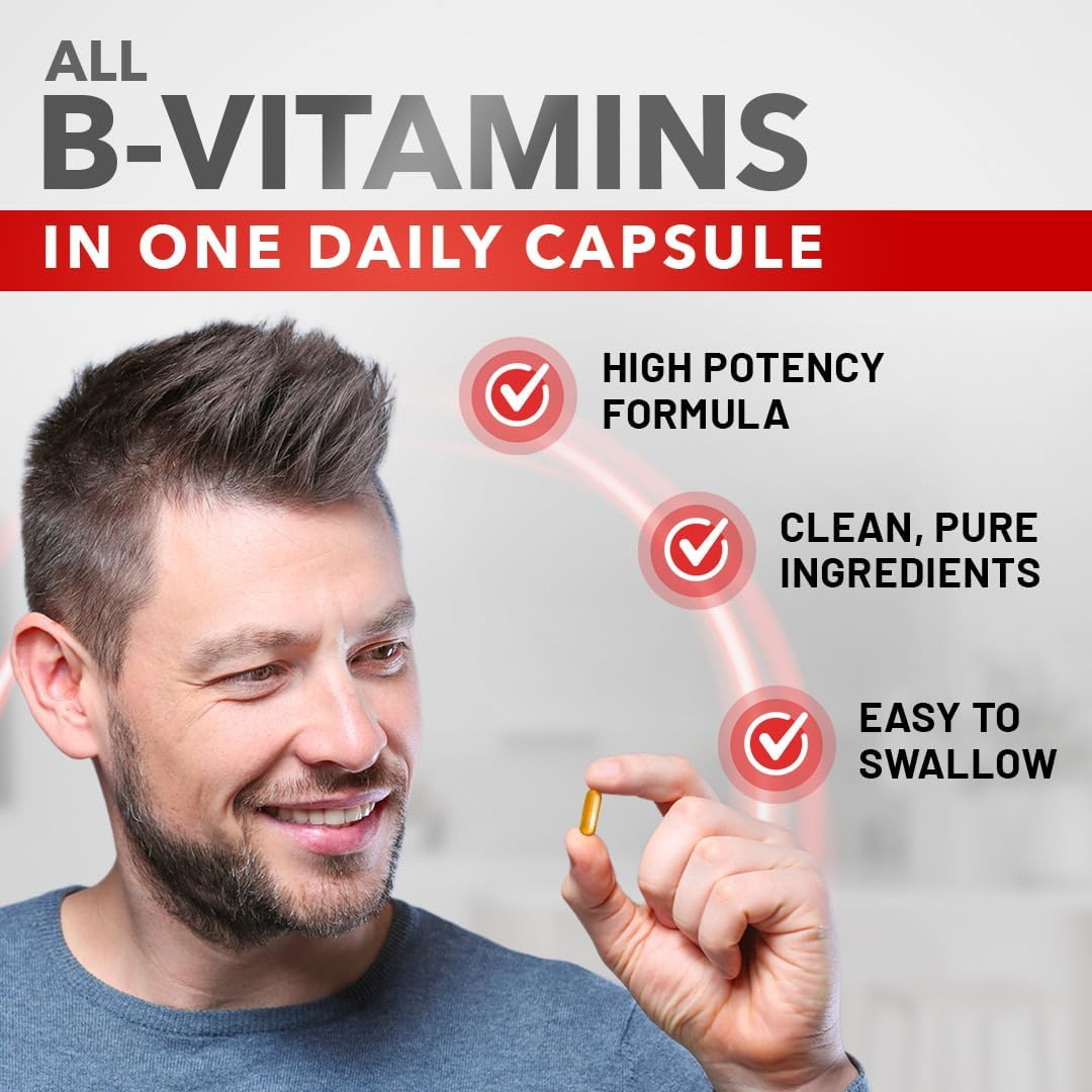 B complex vitamin capsules close up product