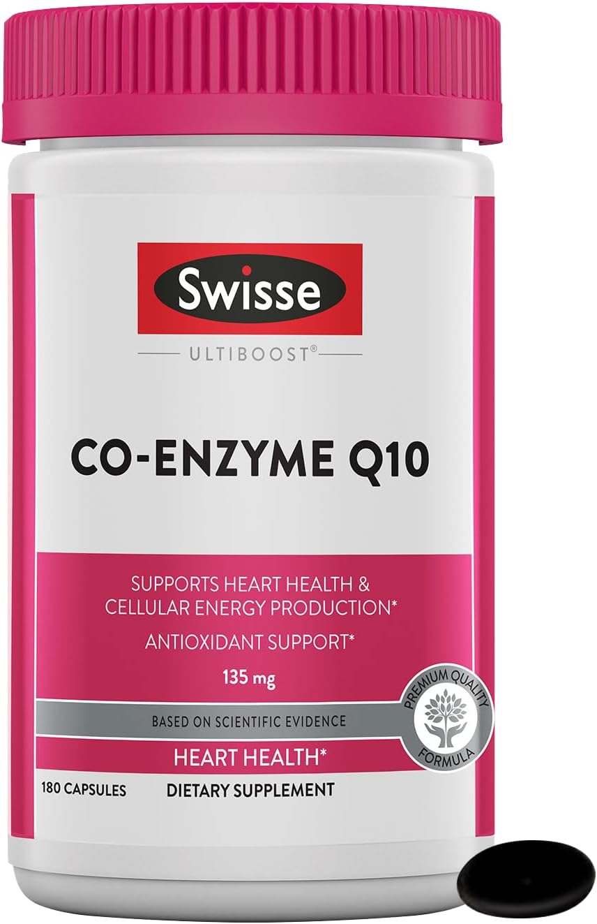 Swisse CoQ10 135mg softgels 180 count bottle