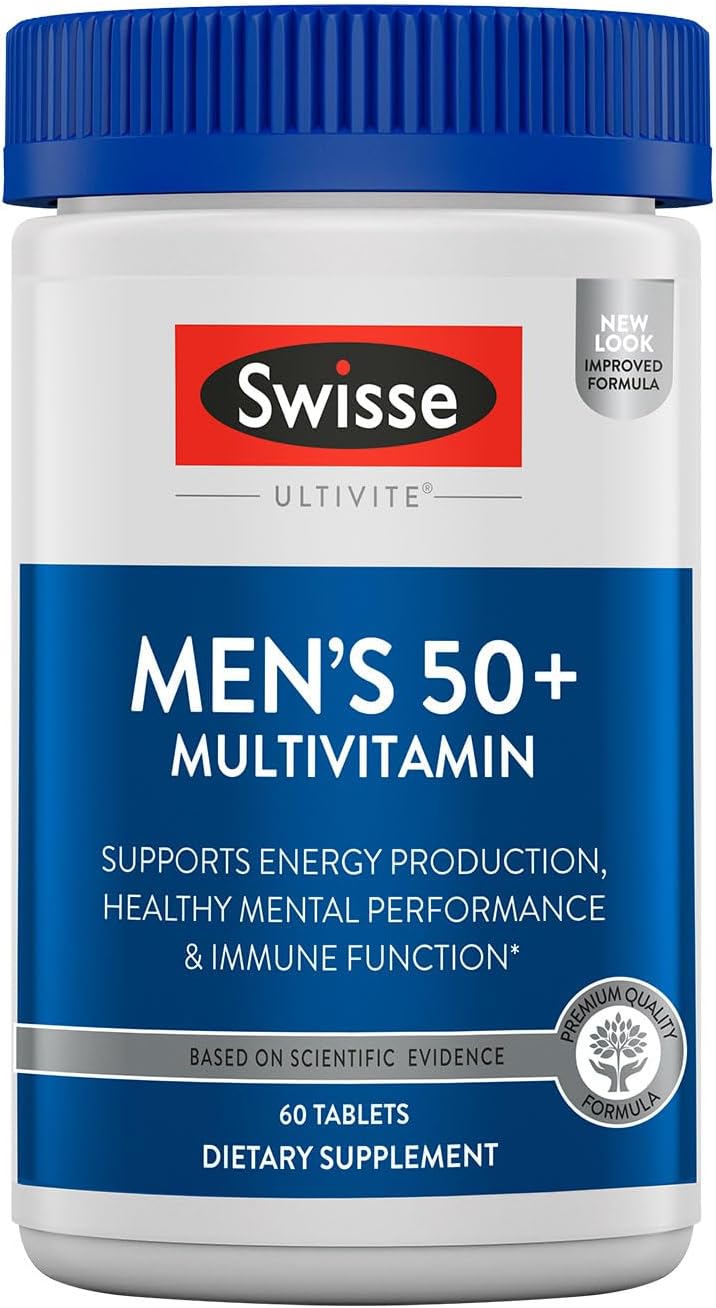 wisse Men 50 plus daily multivitamin 60 tablets bottle