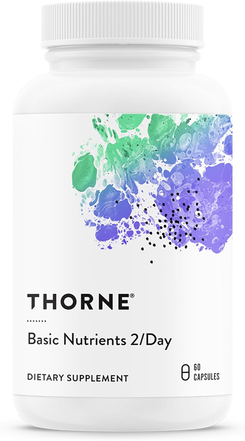 Thorne basic nutrients multivitamin capsules bottle