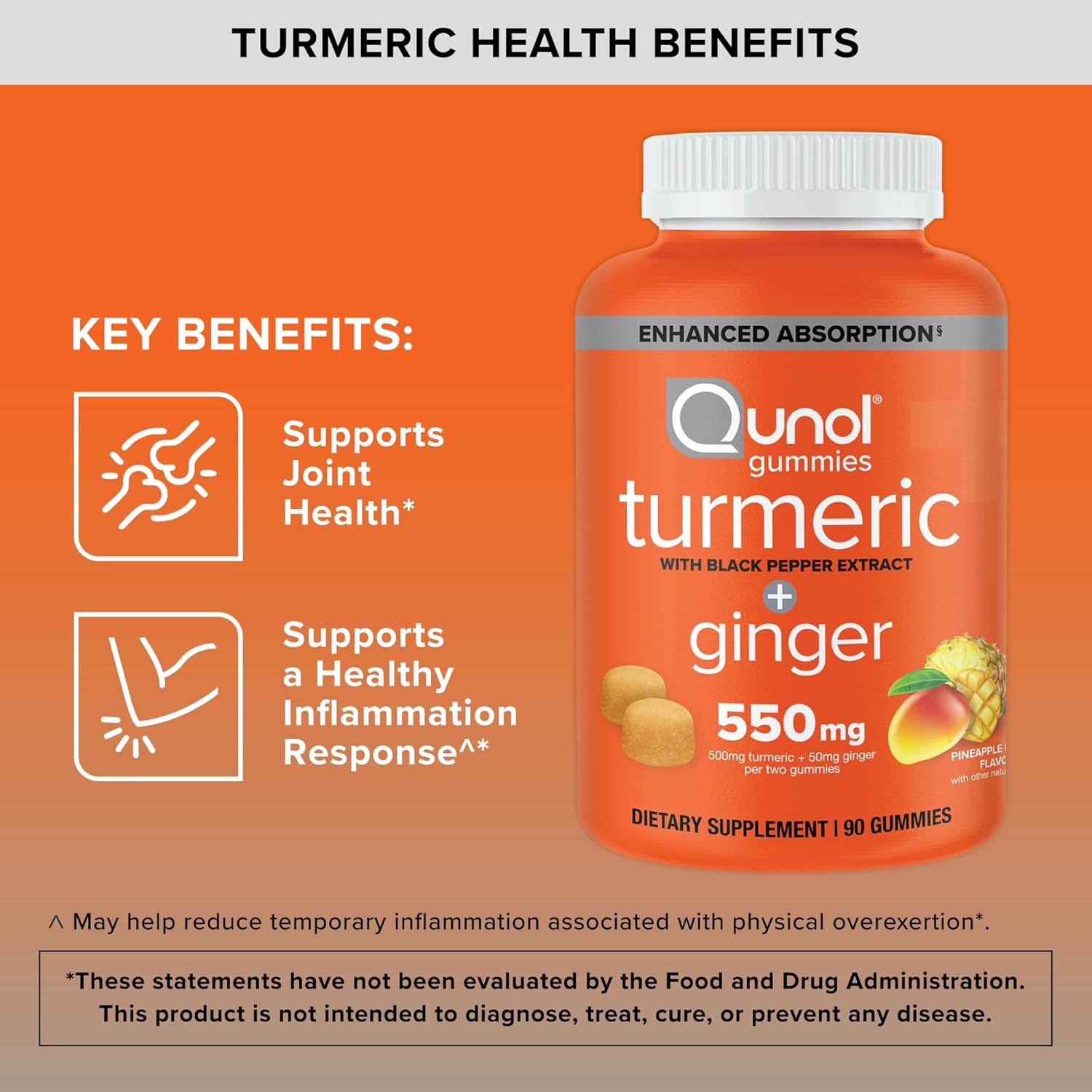 turmeric ginger gummies close up bottle