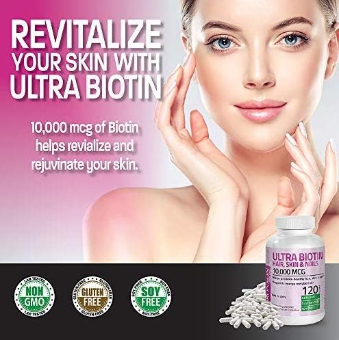 vegetarian biotin capsules close up bottle image