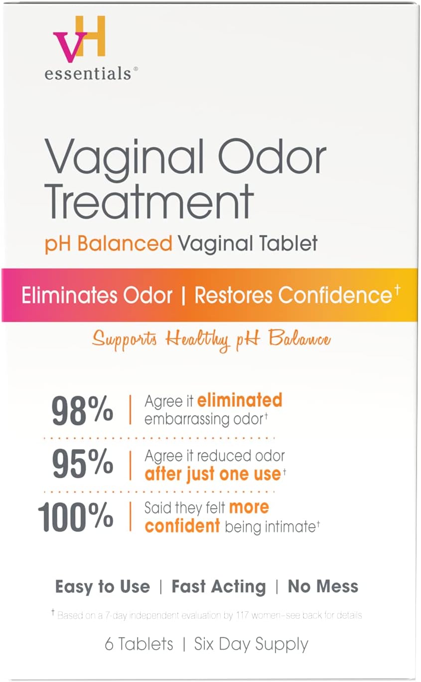 vH Essentials pH balanced vaginal suppositories 6 tablets