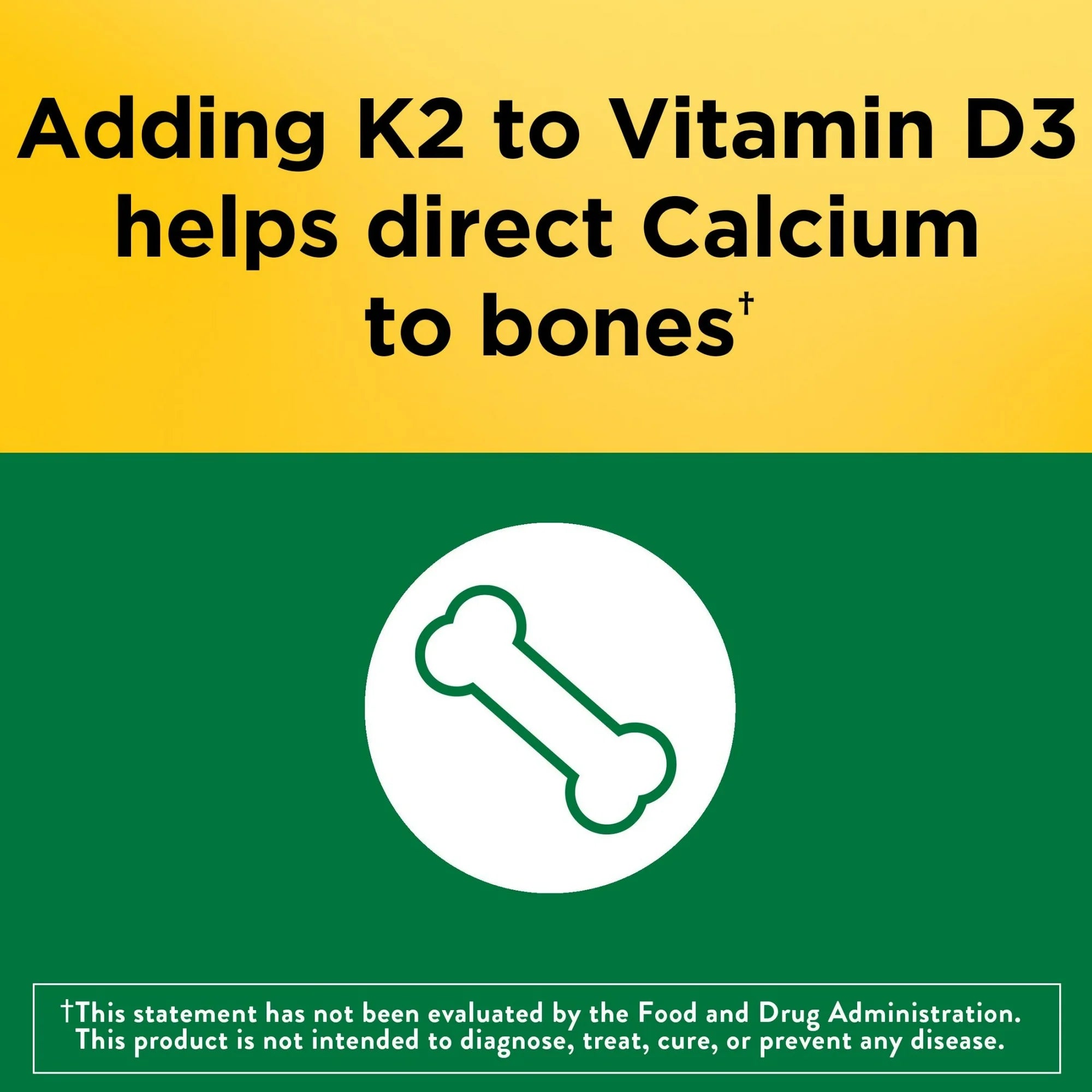 High potency vitamin D3 and K2 softgels for bone and heart health